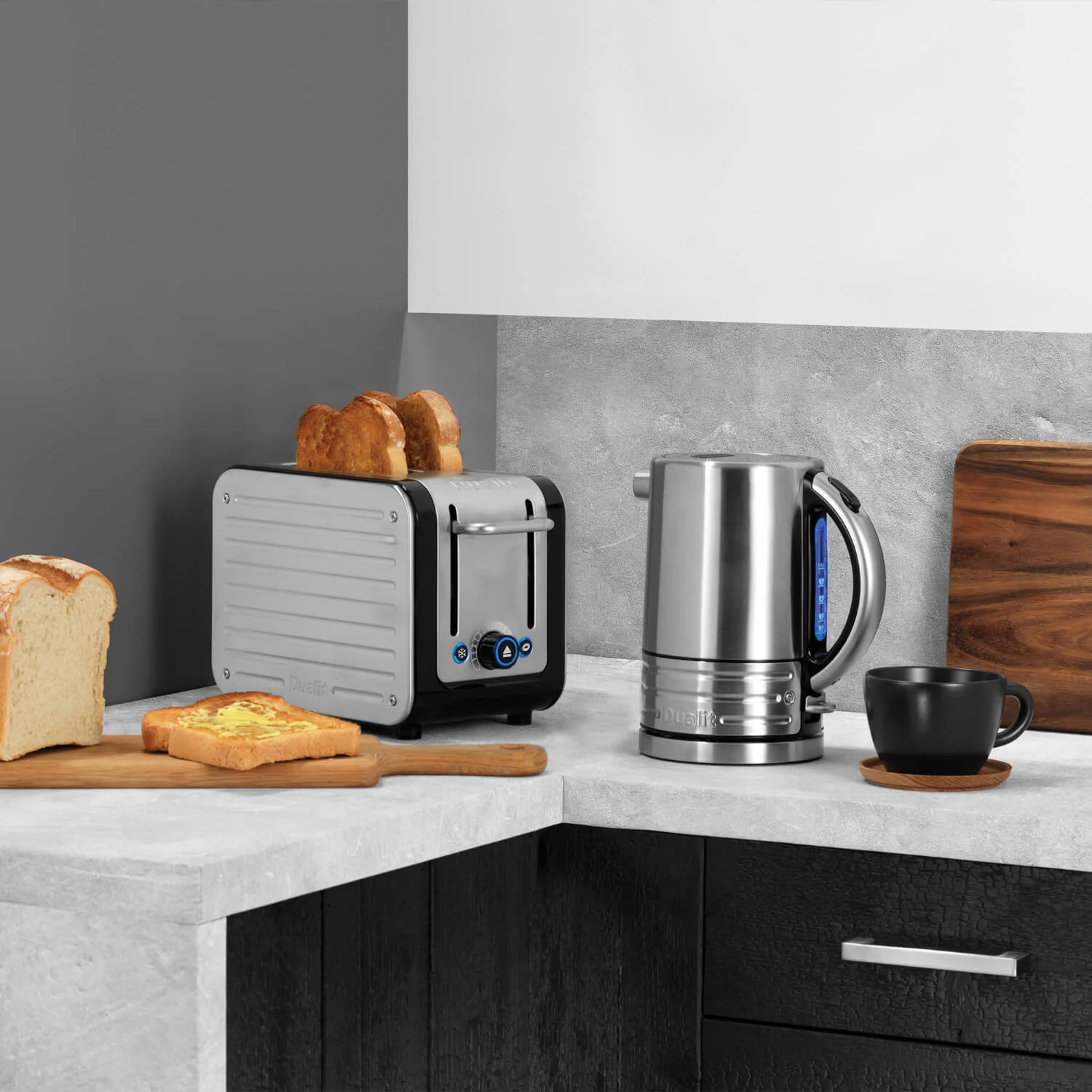 Dualit Architect 1.5 Litre Jug Kettle & 2 Slot Toaster Set - Black & Brushed Stainless Steel - Image 16