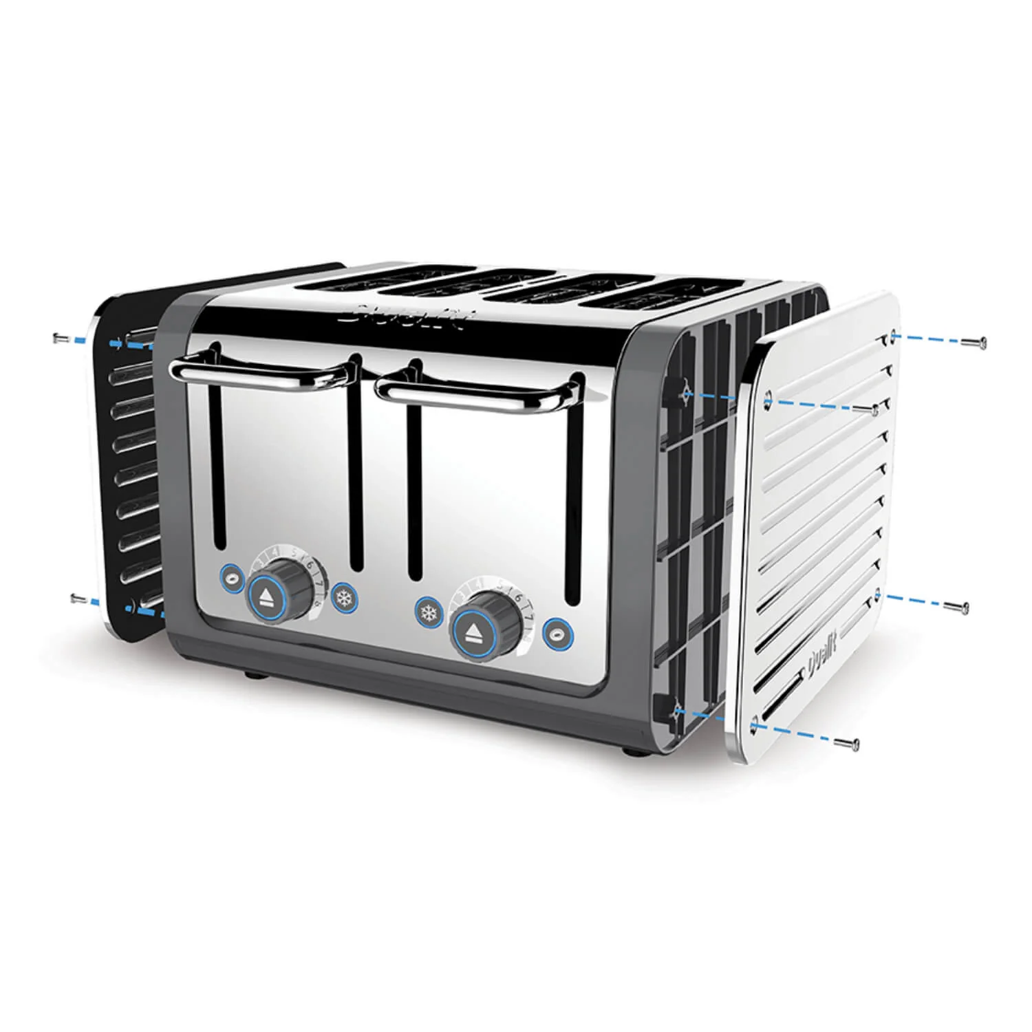 Dualit Architect 1.5 Litre Jug Kettle & 4 Slot Toaster Set - Grey & Stainless Steel - Image 11