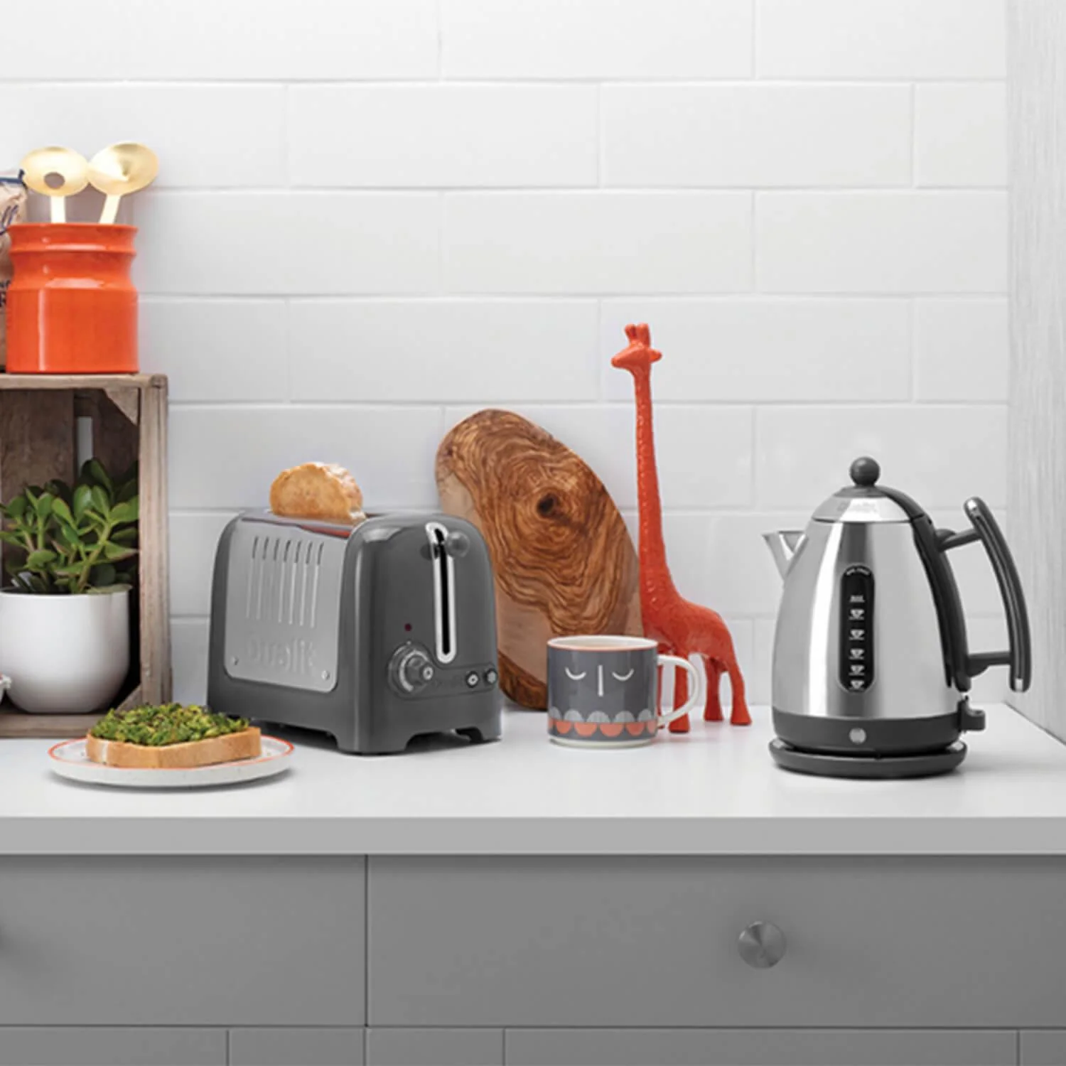 Dualit Lite Jug Kettle & 2 Slice Toaster Set - Polished Grey - Image 12