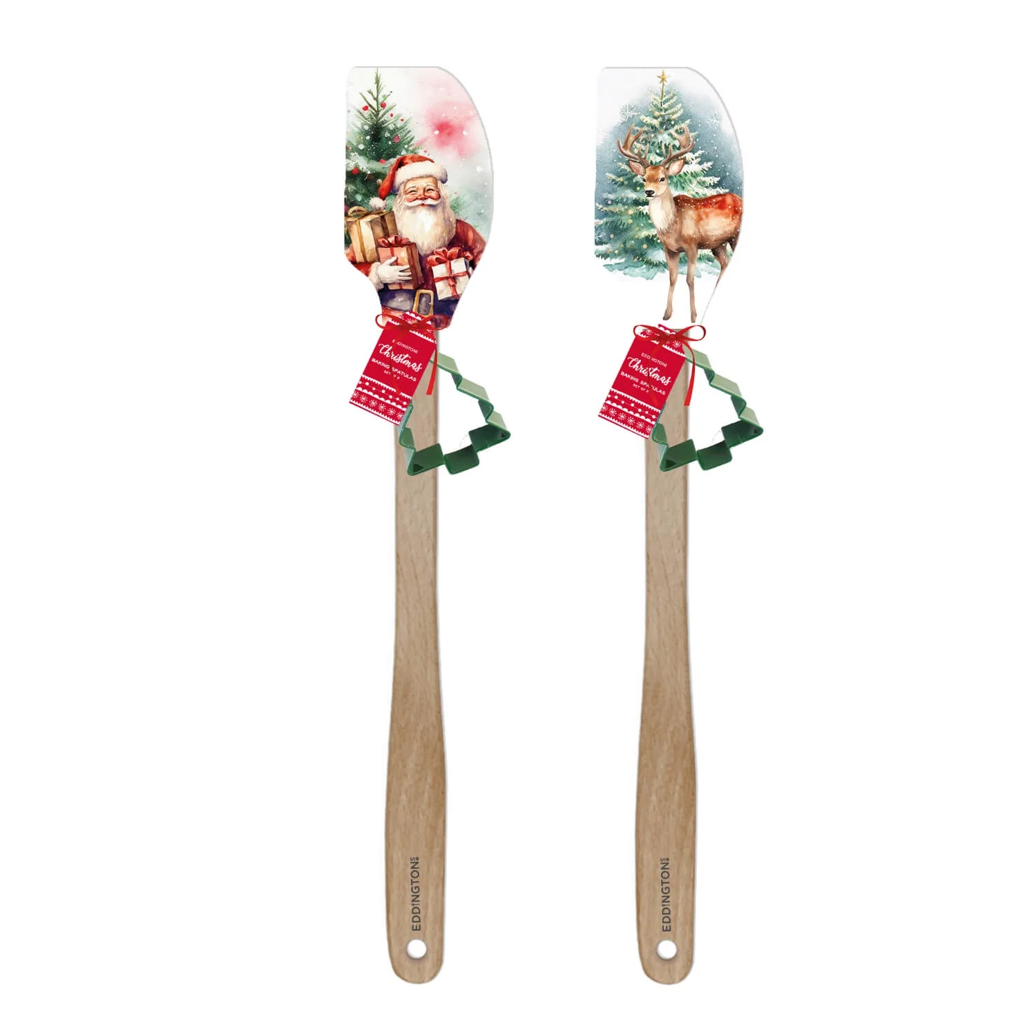Eddingtons Christmas 2-Piece Silicone Baking Spatula & Cookie Cutter Set - Winter Wonderland - Assorted