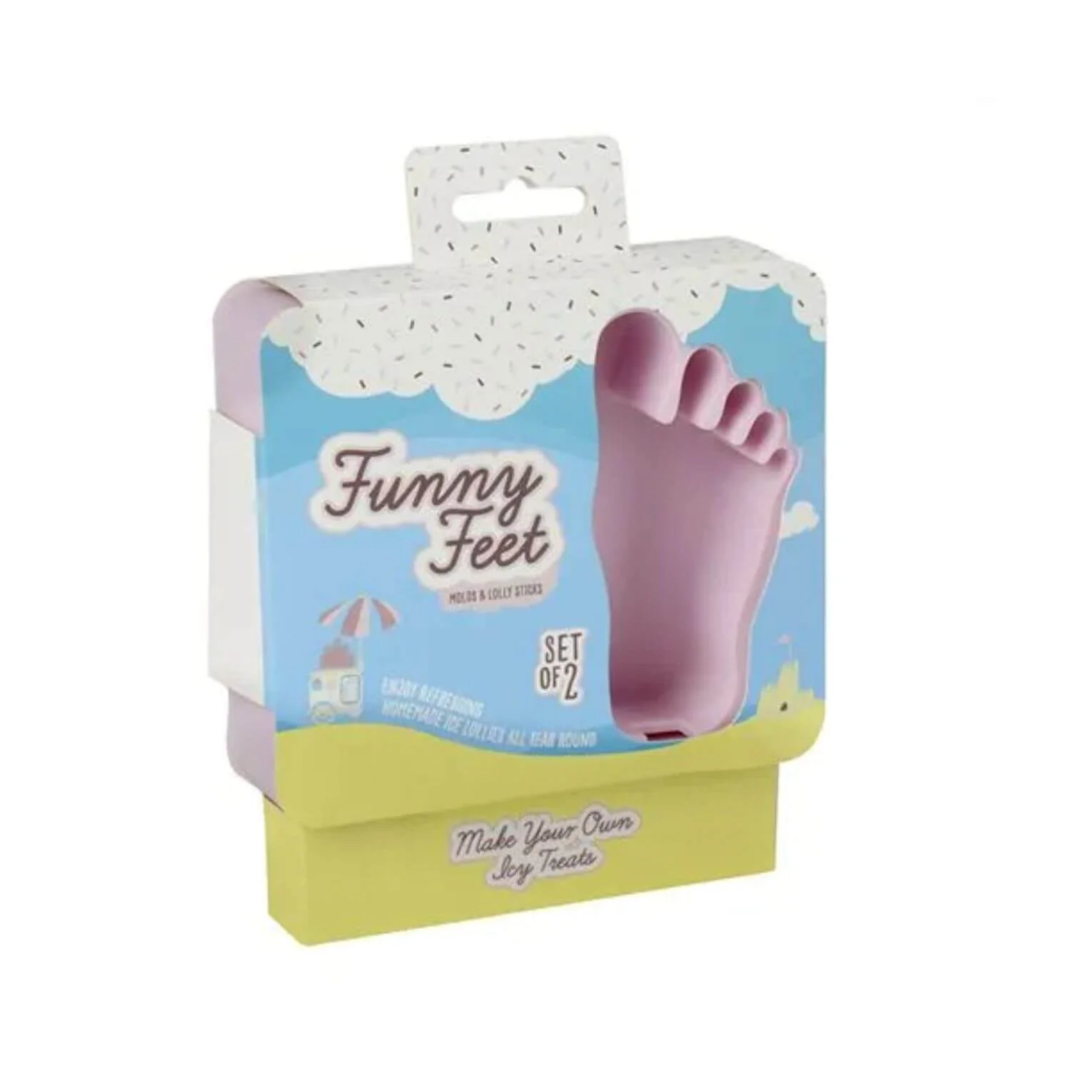 Eddingtons Funny Feet Silicone Lolly 2-Piece Mould - Image 2