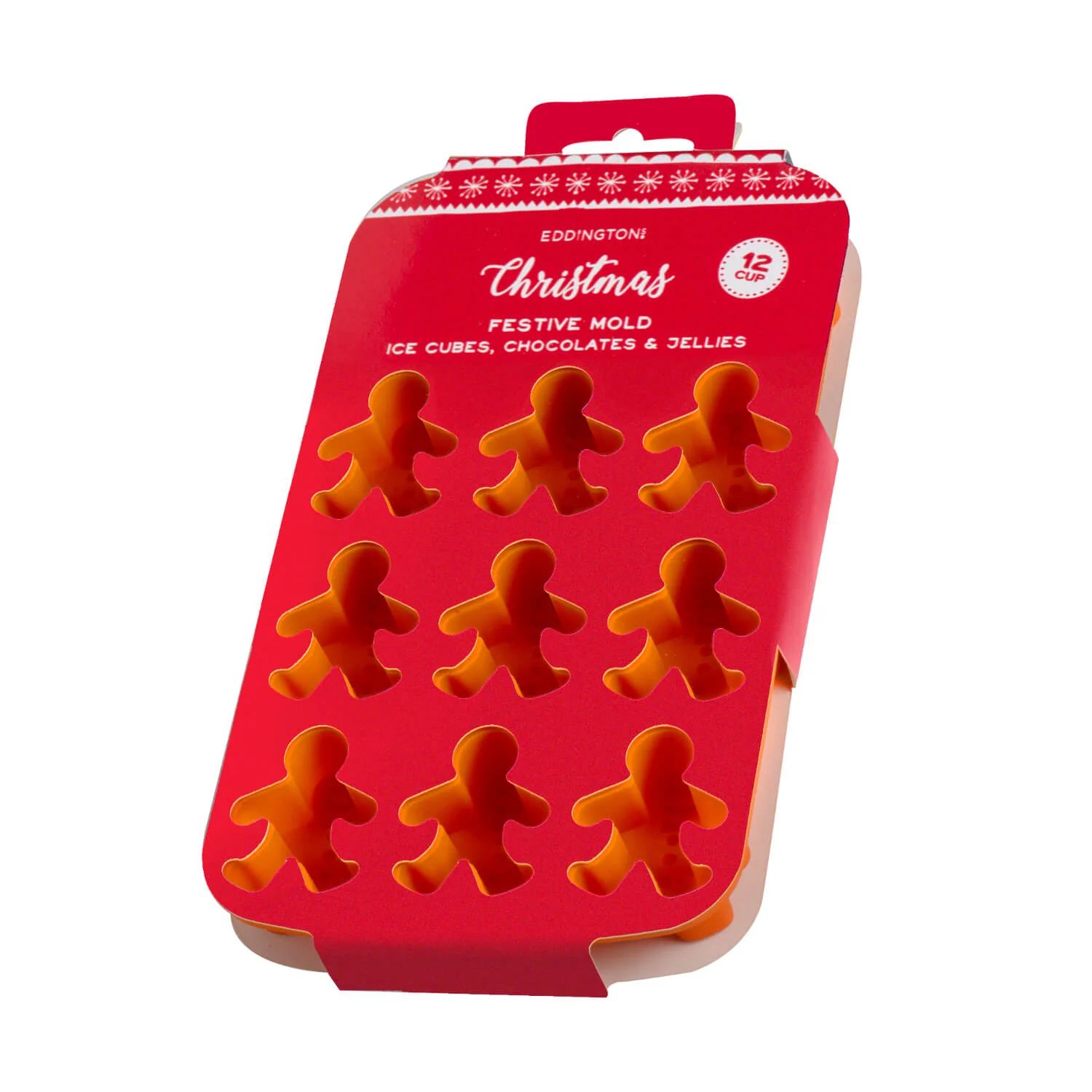 Eddingtons Gingerbread Man Silicone Ice Tray - 12 Cup - Image 2