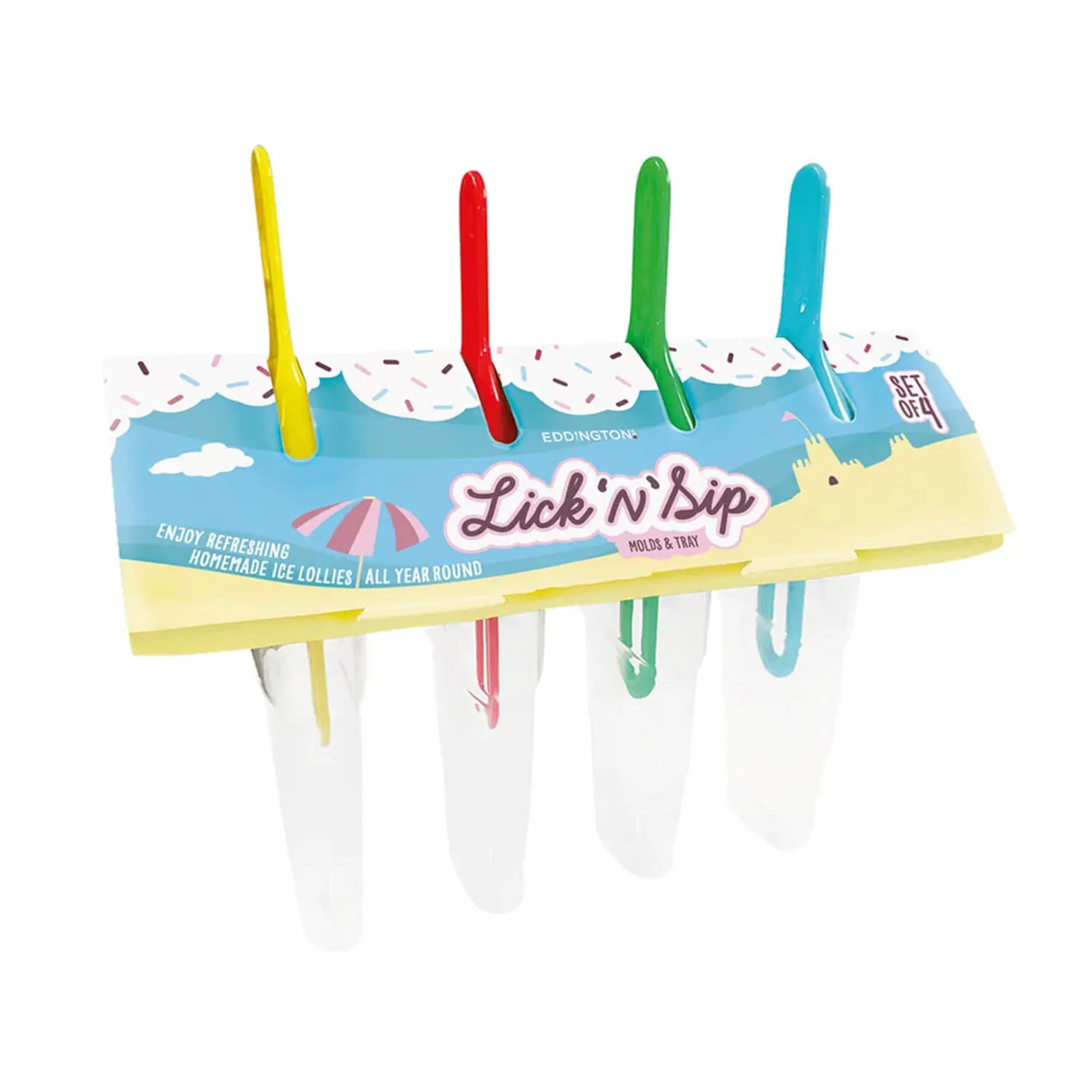 Eddingtons Lick 'N' Sip Ice Lolly Moulds - Set of 4 - Image 2