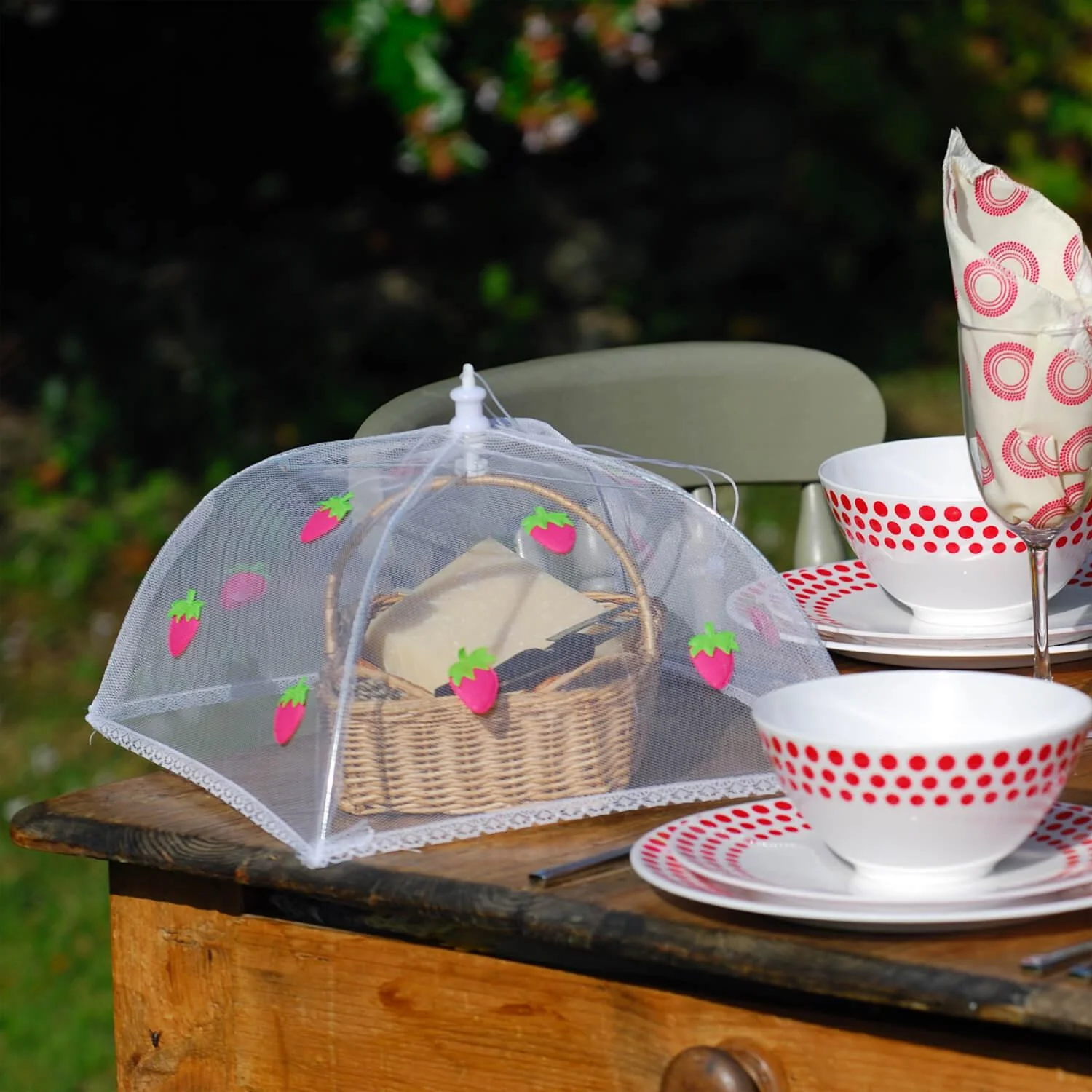 Eddingtons Small Umbrella Food Cover - Strawberry - Image 3
