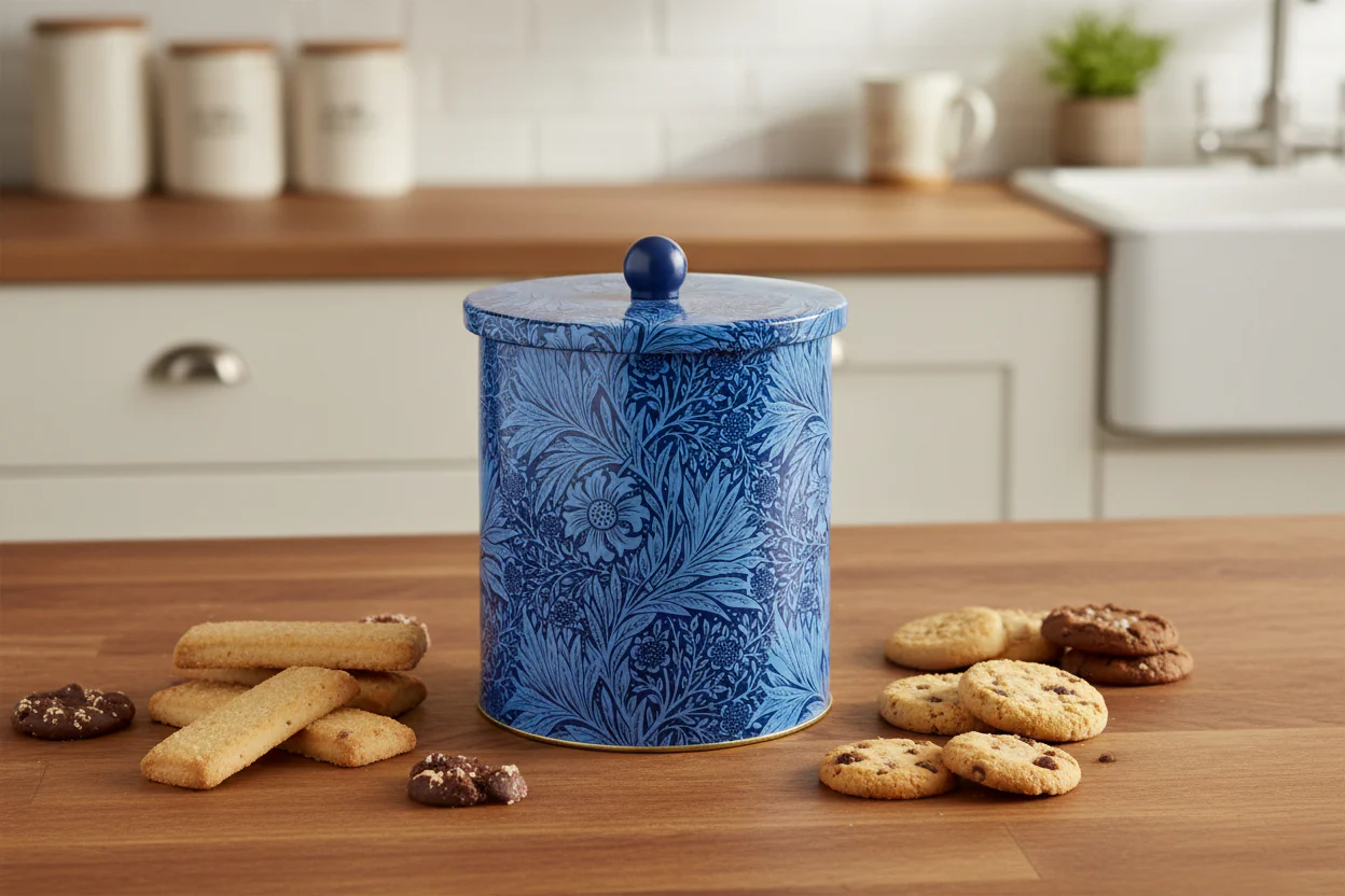 Elite Tins Arts & Crafts Medium Biscuit Barrel - Marigold - Image 2