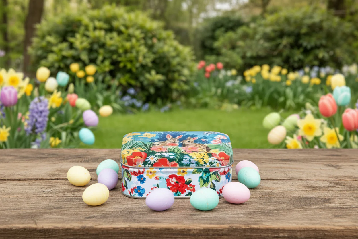 Elite Tins Vintage Easter Small Rectangular Tin - Image 2