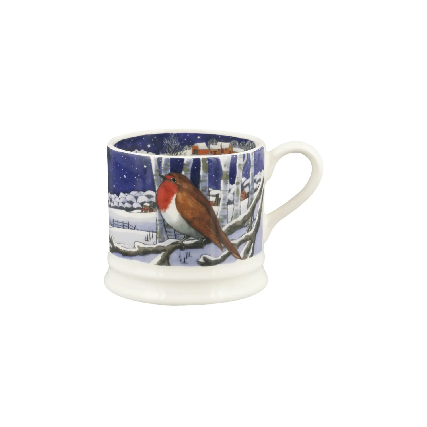 Emma Bridgewater 175ml Small Festive Mug - Midnight Robin
