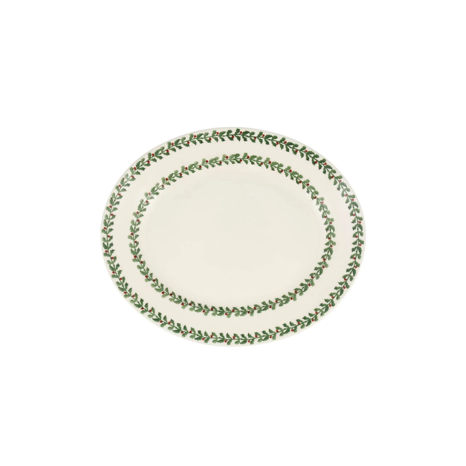 Emma Bridgewater Christmas 36cm x 30cm Oval Platter - Tiny Holly