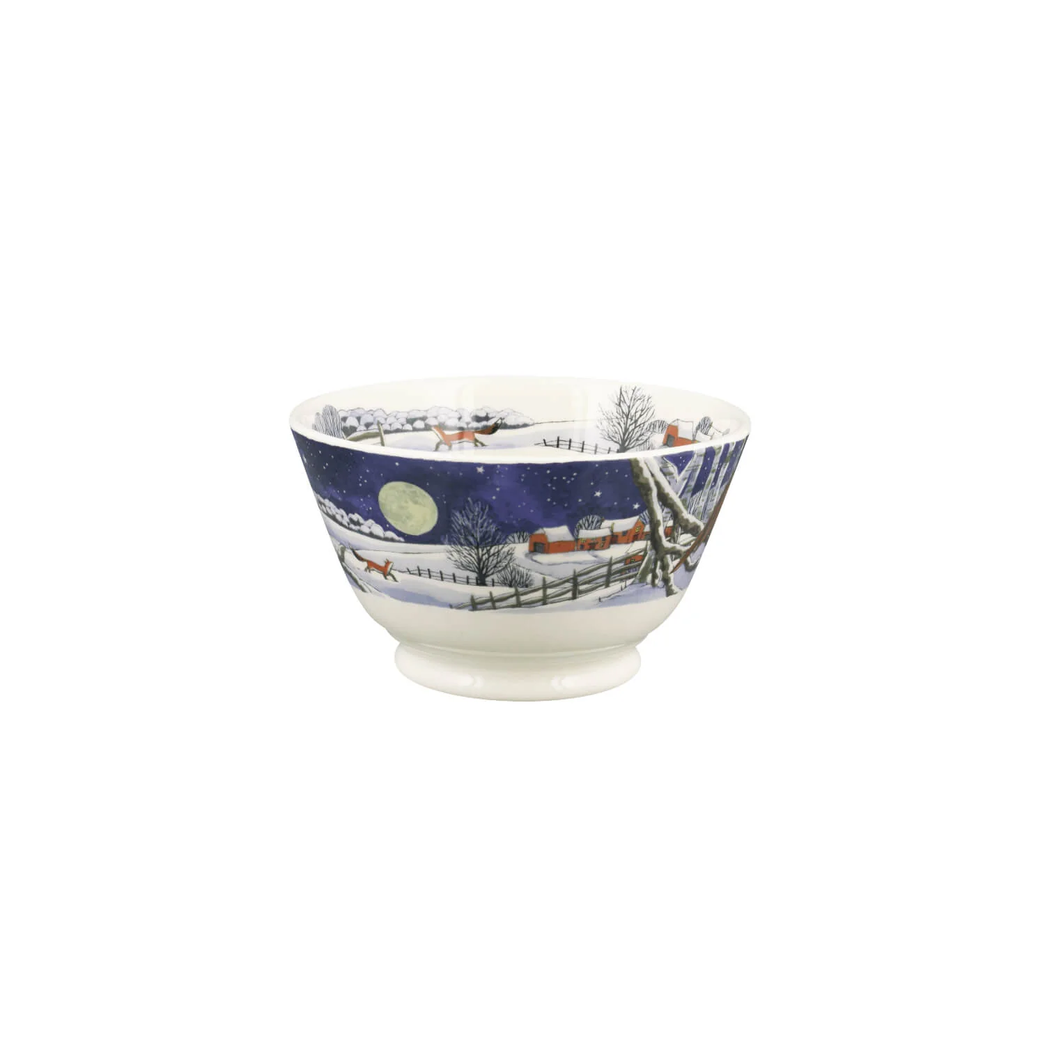 Emma Bridgewater Christmas Small Old Bowl - Midnight Robin - Image 2