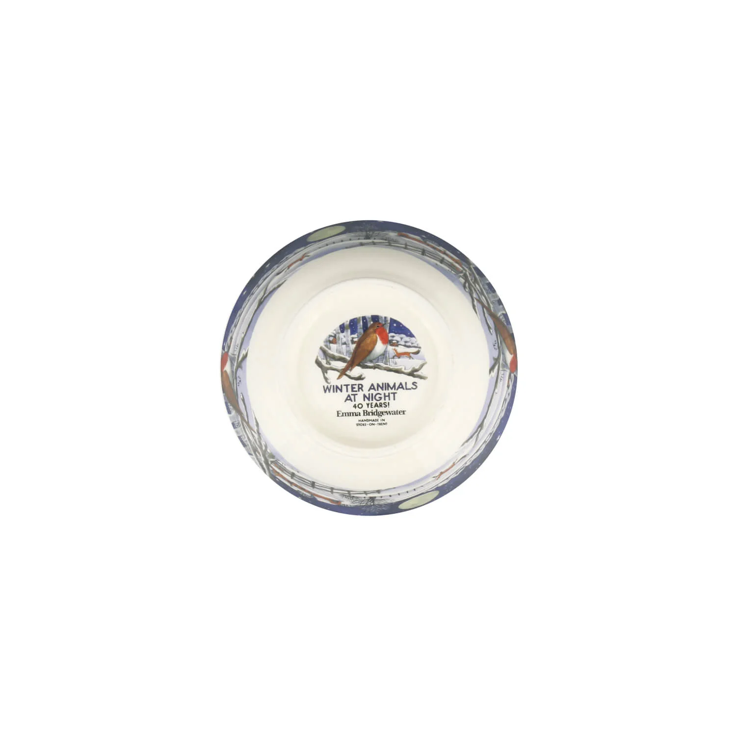Emma Bridgewater Christmas Small Old Bowl - Midnight Robin - Image 4