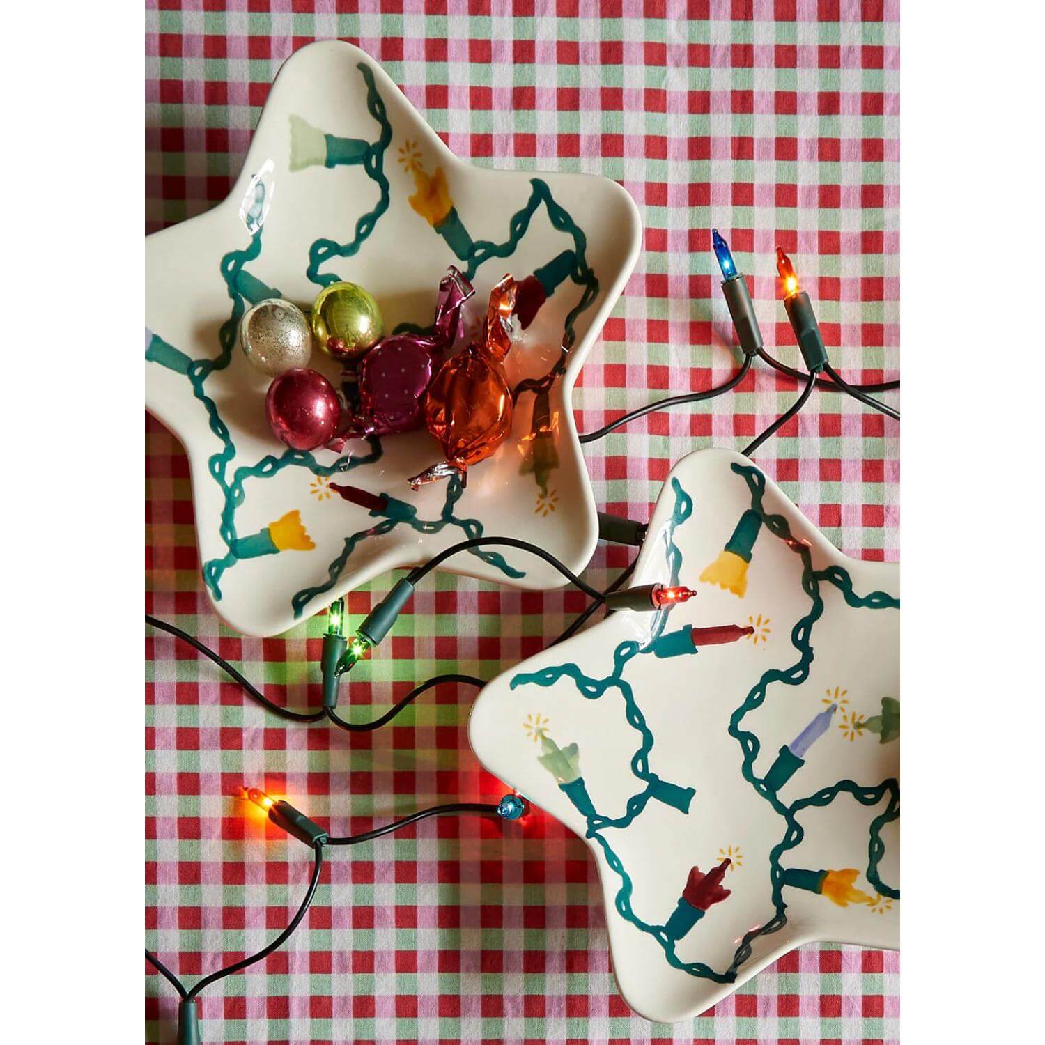 Emma Bridgewater Earthenware Small Star Plate - Fairy Lights - Image 3