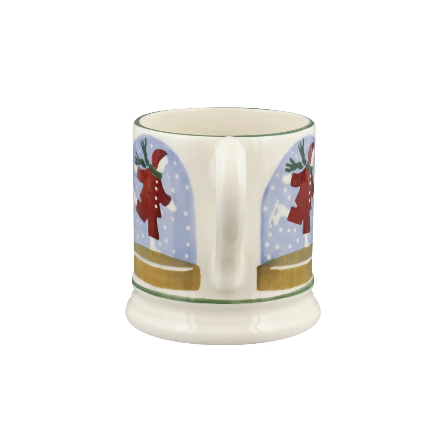 Emma Bridgewater Festive Half Pint Mug - Ice Skater Snow Globe - Image 3