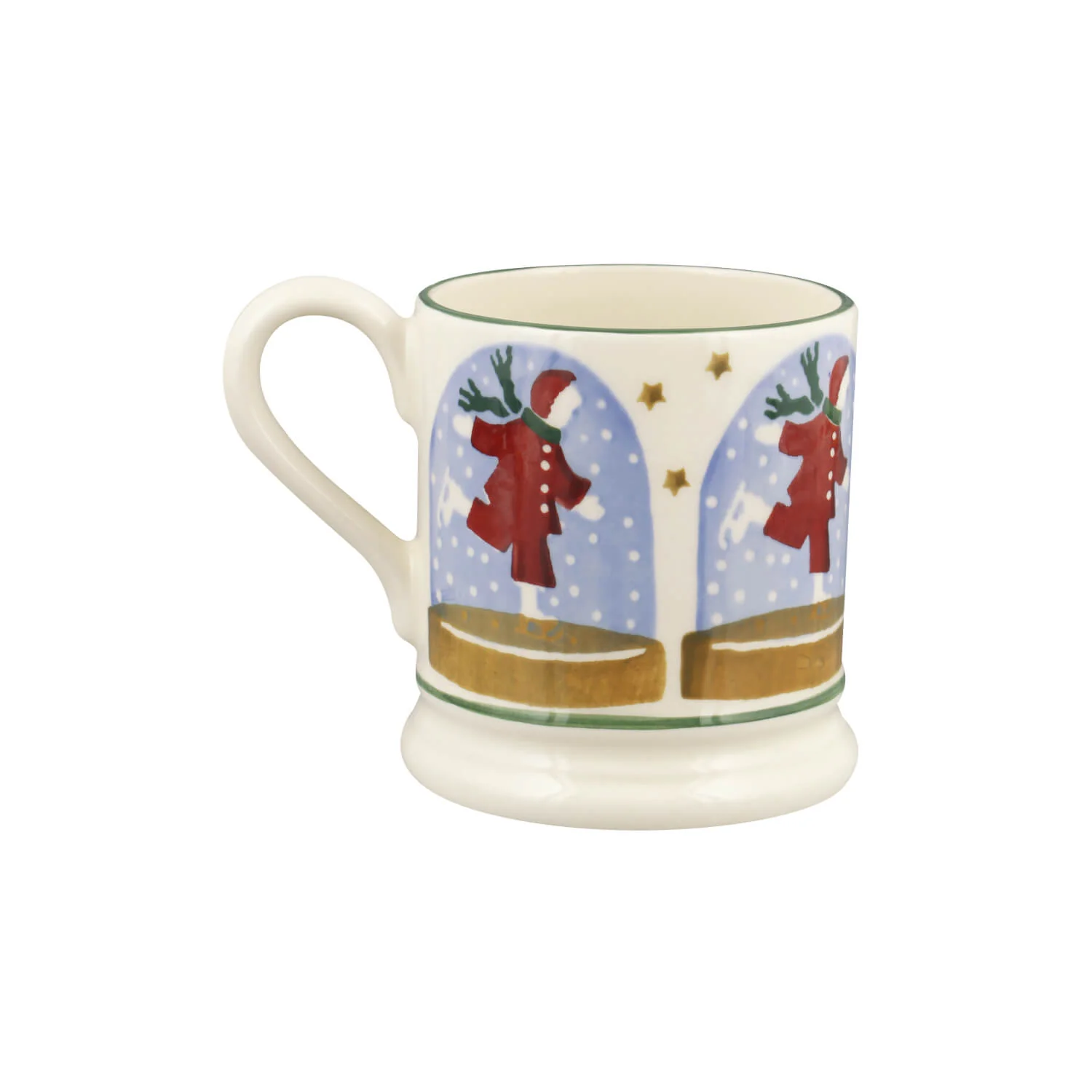 Emma Bridgewater Festive Half Pint Mug - Ice Skater Snow Globe - Image 4
