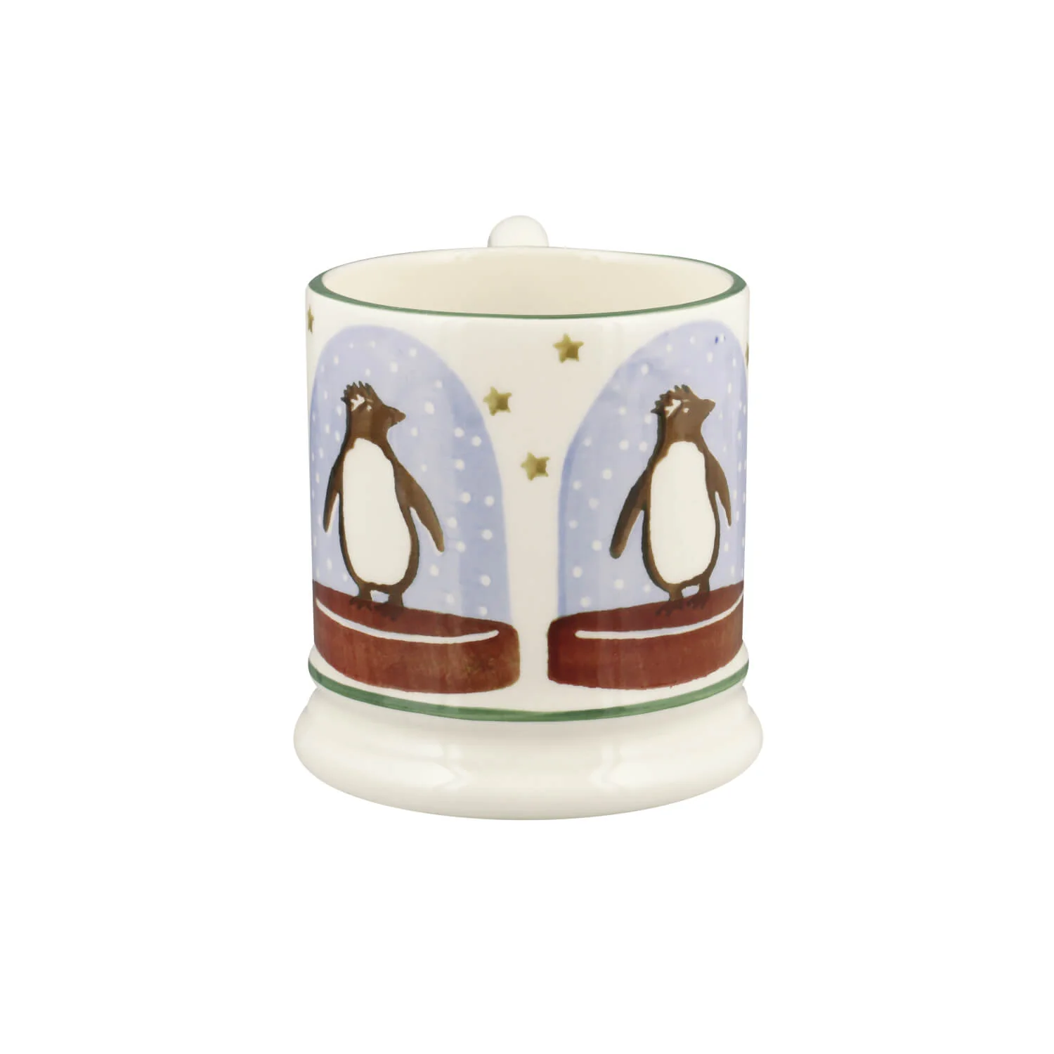 Emma Bridgewater Festive Half Pint Mug - Penguin Snow Globe - Image 2