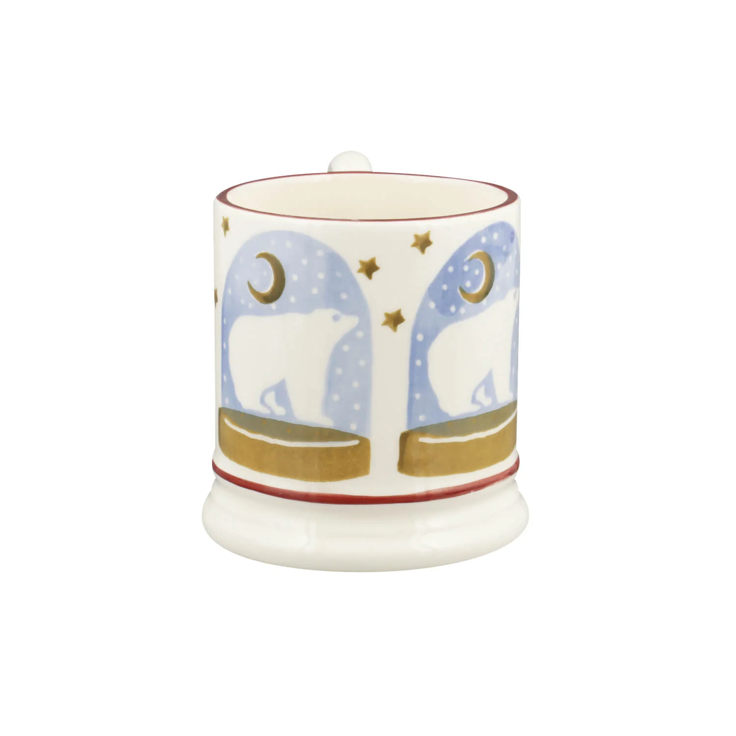 Emma Bridgewater Festive Half Pint Mug - Polar Bear Snow Globe - Image 2