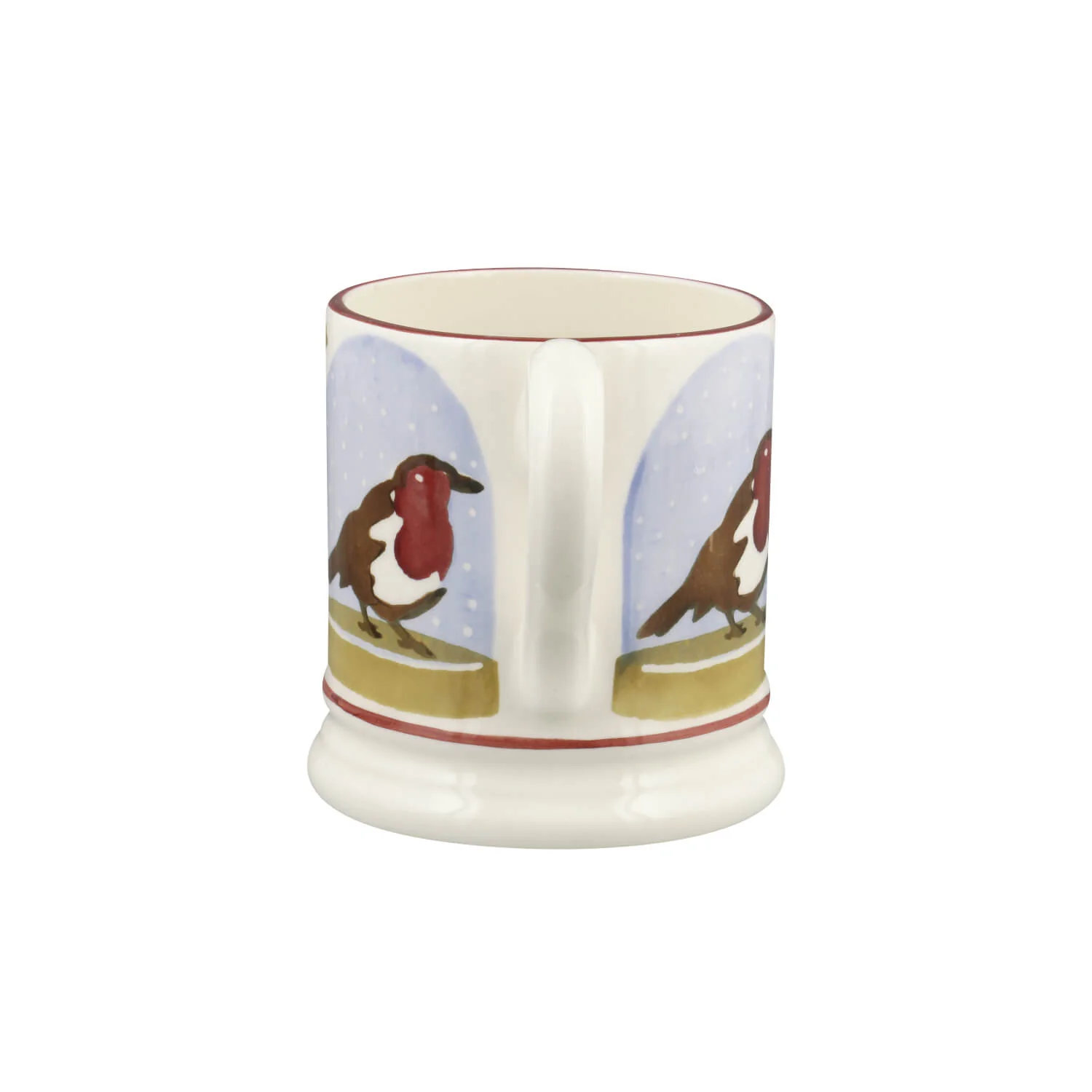 Emma Bridgewater Festive Half Pint Mug - Robin Snow Globe - Image 3