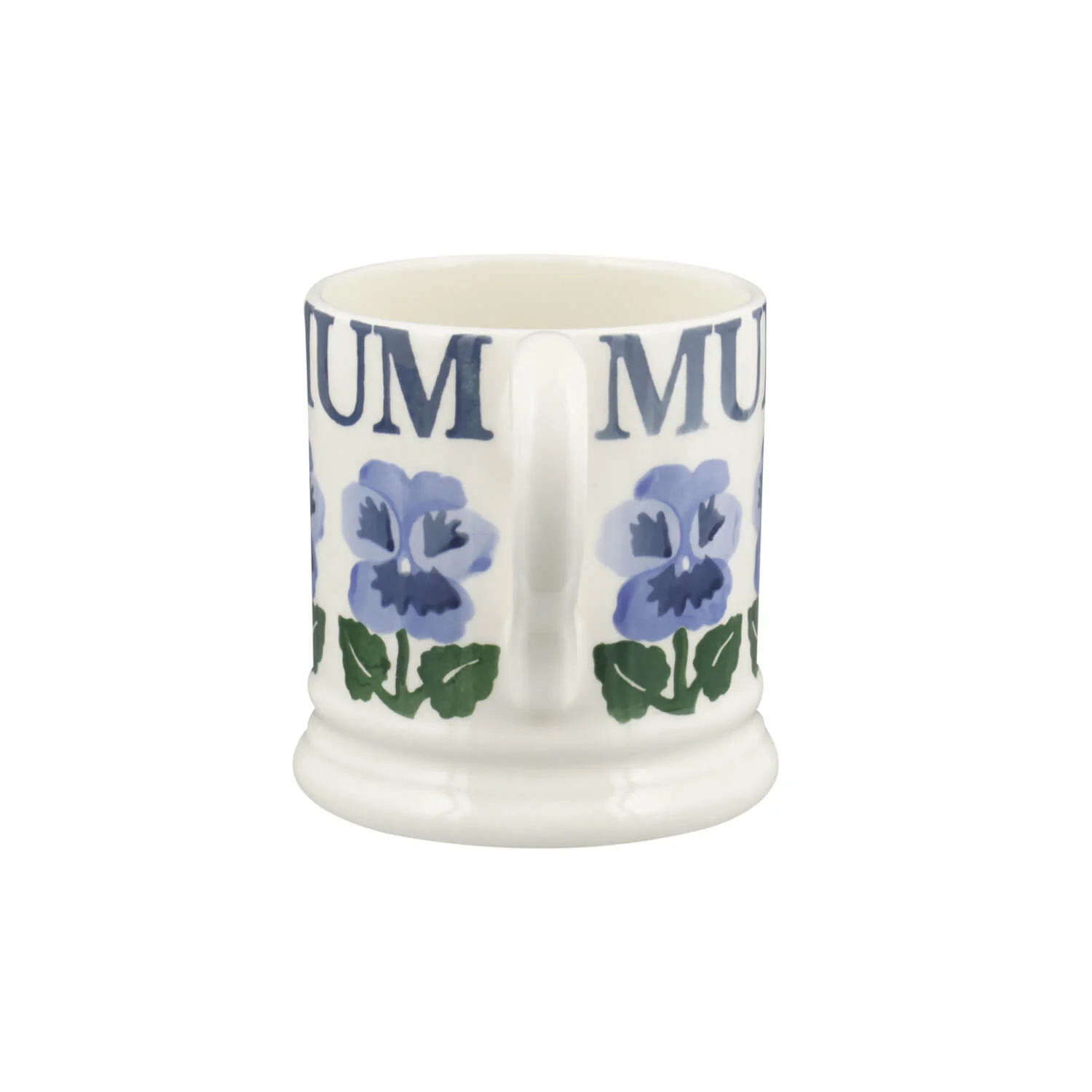 Emma Bridgewater Half Pint Mug - Blue Pansies - Mum - Image 3