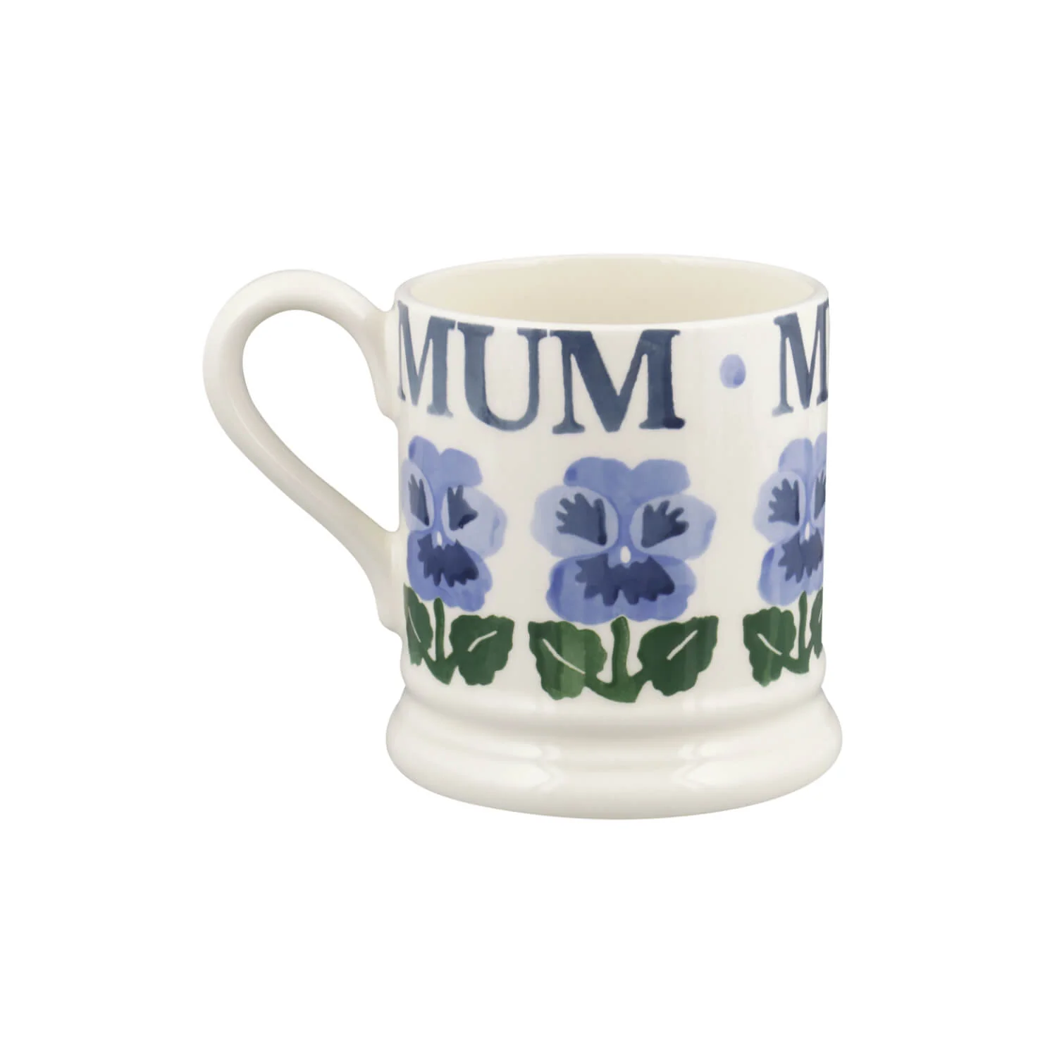 Emma Bridgewater Half Pint Mug - Blue Pansies - Mum - Image 4