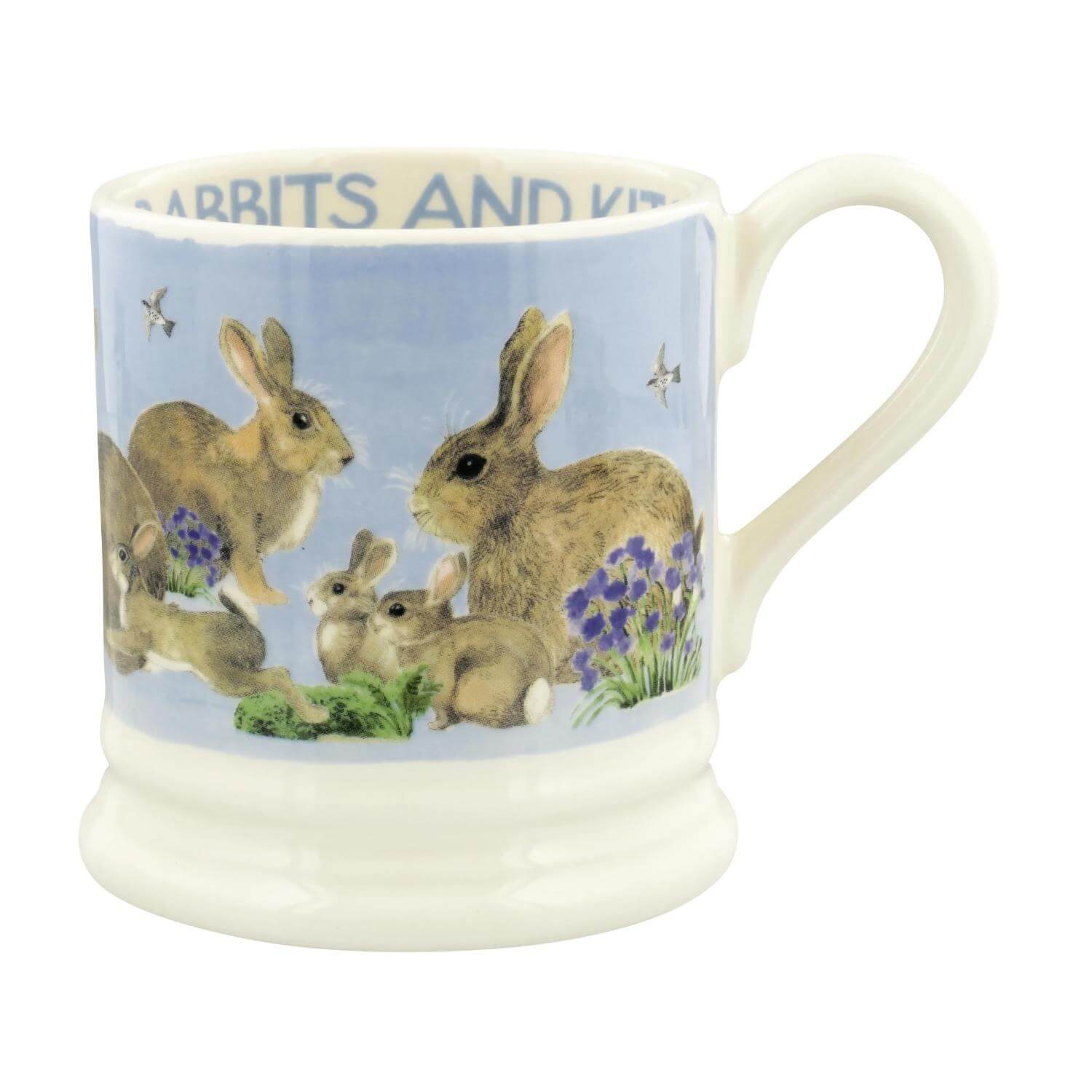 Emma Bridgewater Half Pint Mug - Blue Rabbits & Kits