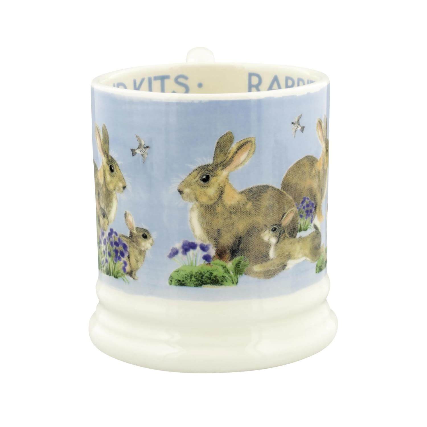 Emma Bridgewater Half Pint Mug - Blue Rabbits & Kits - Image 2