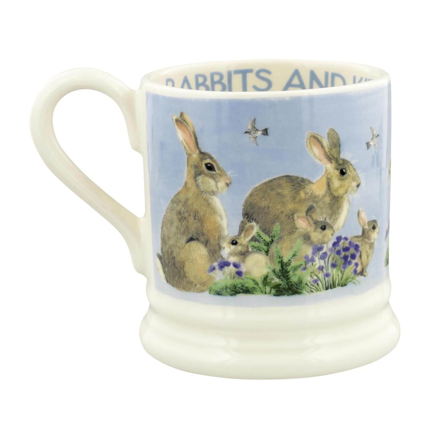 Emma Bridgewater Half Pint Mug - Blue Rabbits & Kits - Image 5