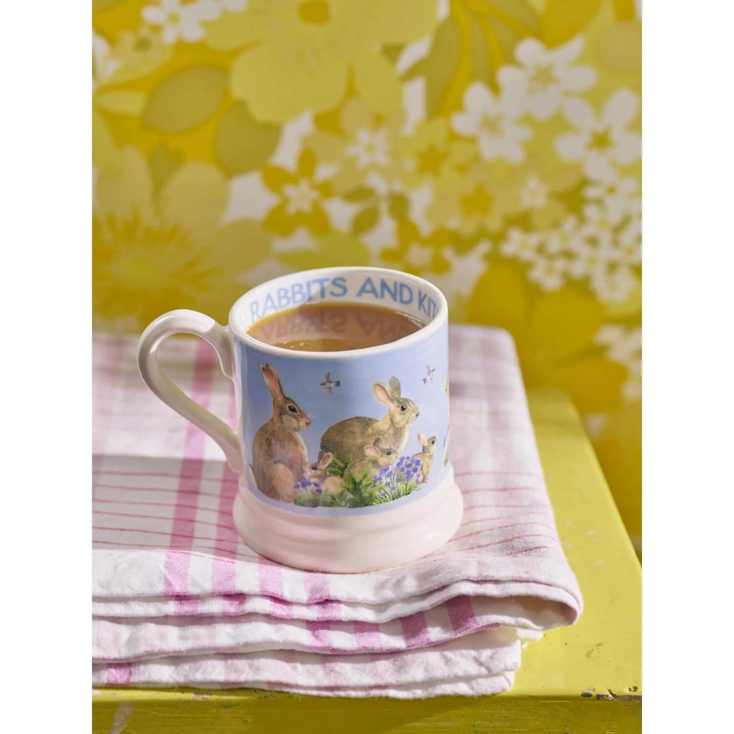 Emma Bridgewater Half Pint Mug - Blue Rabbits & Kits - Image 6