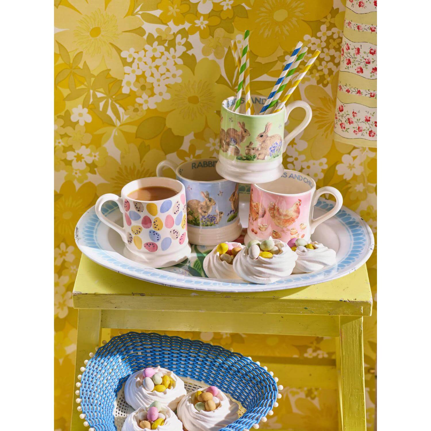 Emma Bridgewater Half Pint Mug - Blue Rabbits & Kits - Image 7
