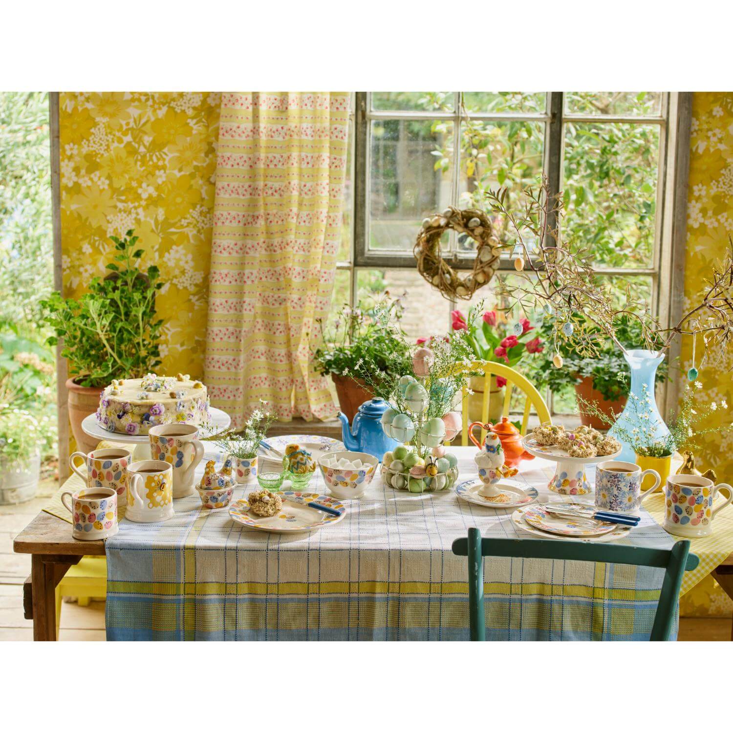 Emma Bridgewater Half Pint Mug - Blue Rabbits & Kits - Image 8