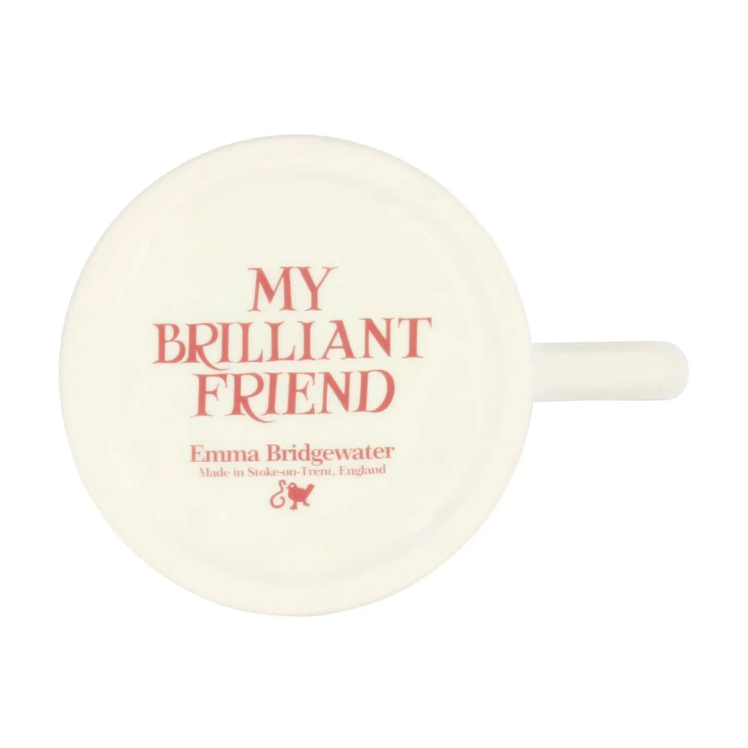 Emma Bridgewater Pink Toast Half Pint Mug - My Brilliant Friend - Image 4