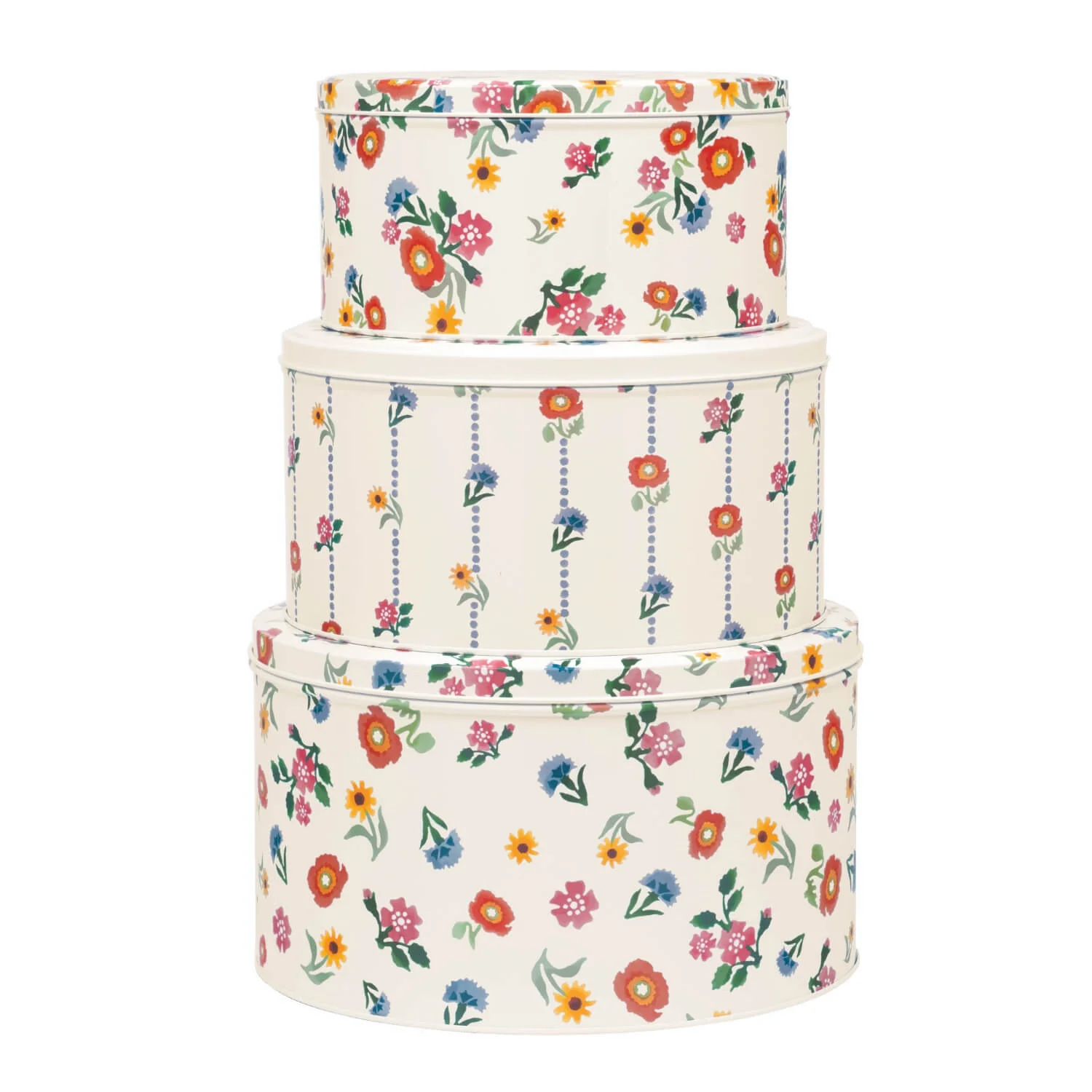 Emma Bridgewater Set Of 3 Round Cake Tins - Poppies