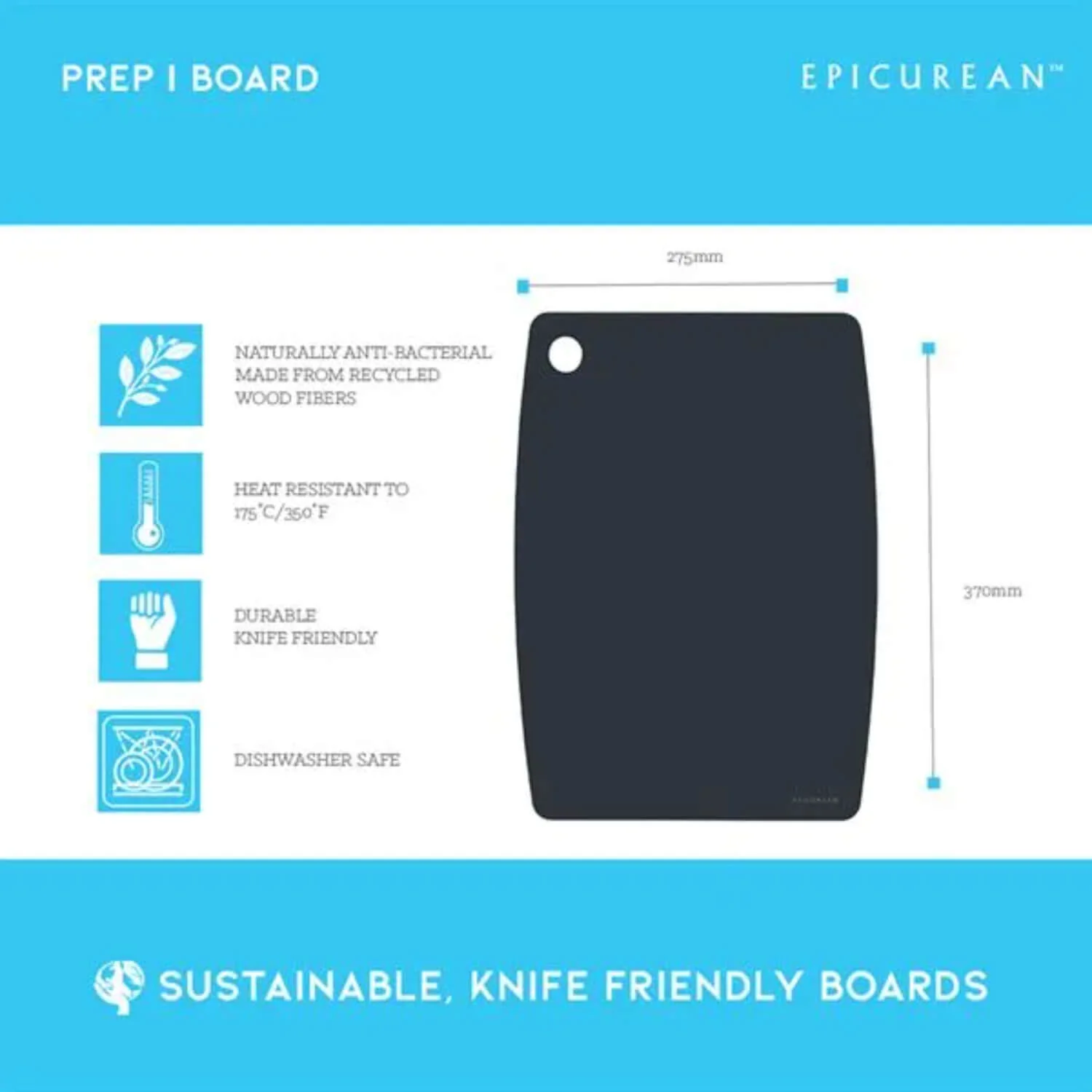 Epicurean Large Preparation Board - Slate - Image 2