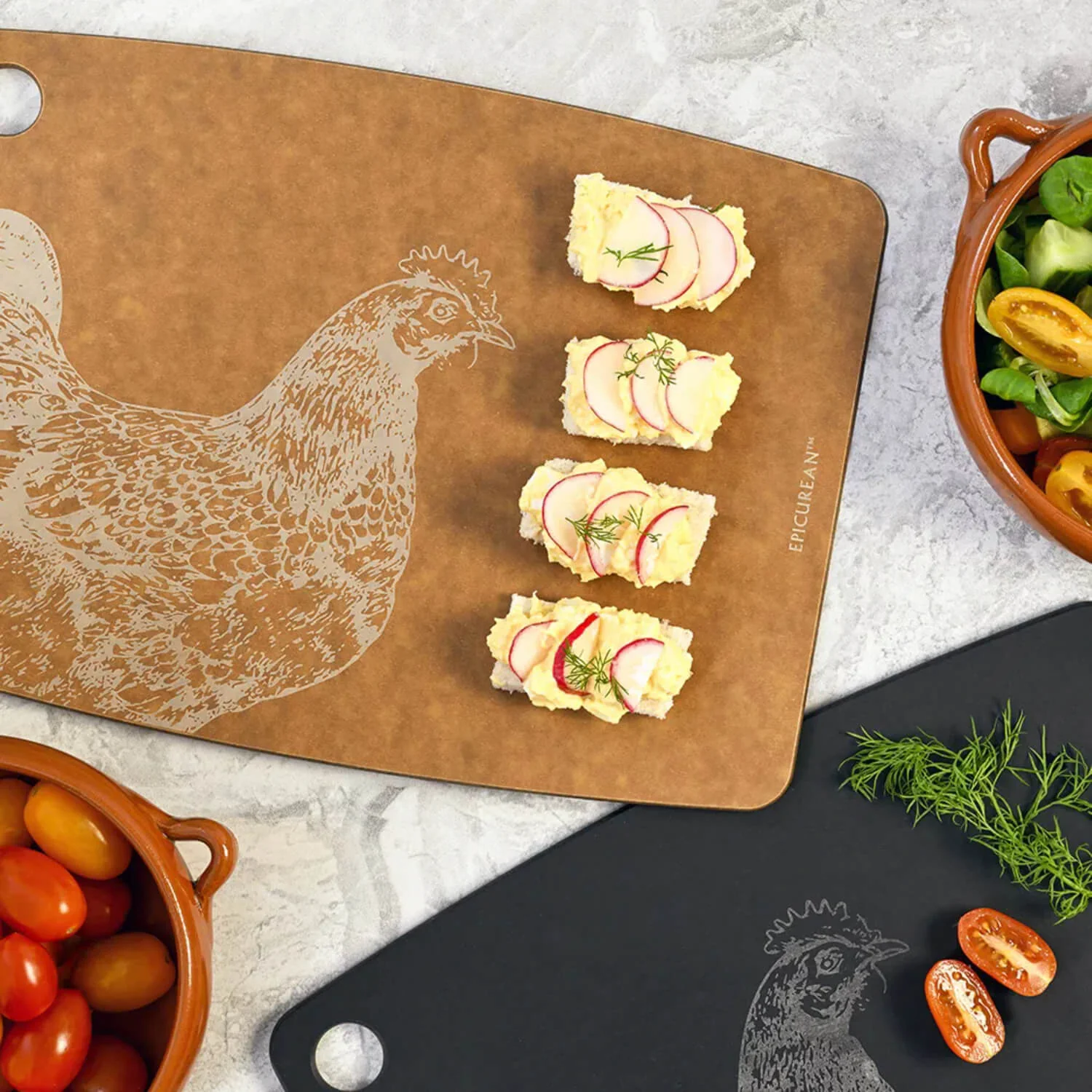 Epicurean™ Nutmeg 29.8cm x 21.5cm Cutting Board - Hen - Image 2