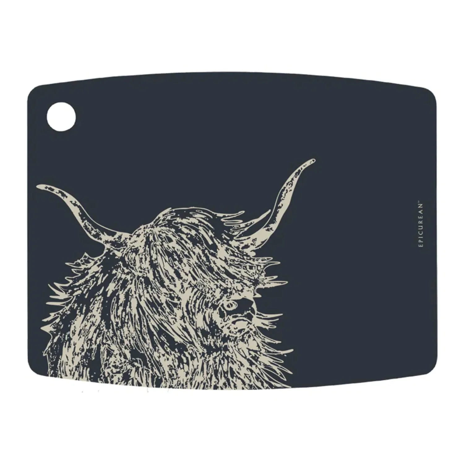 Epicurean™ Slate Coloured 29.8cm x 21.5cm Cutting Board - Highland Cow