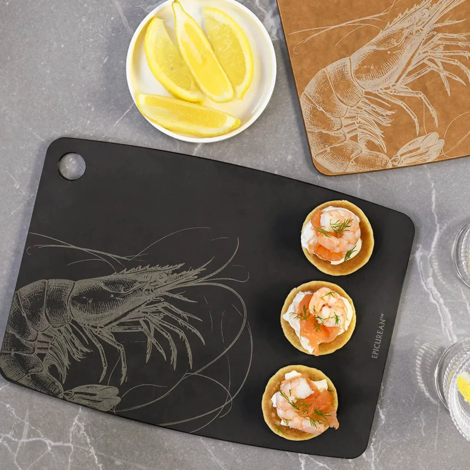 Epicurean™ Slate Coloured 29.8cm x 21.5cm Cutting Board - Shrimp - Image 2