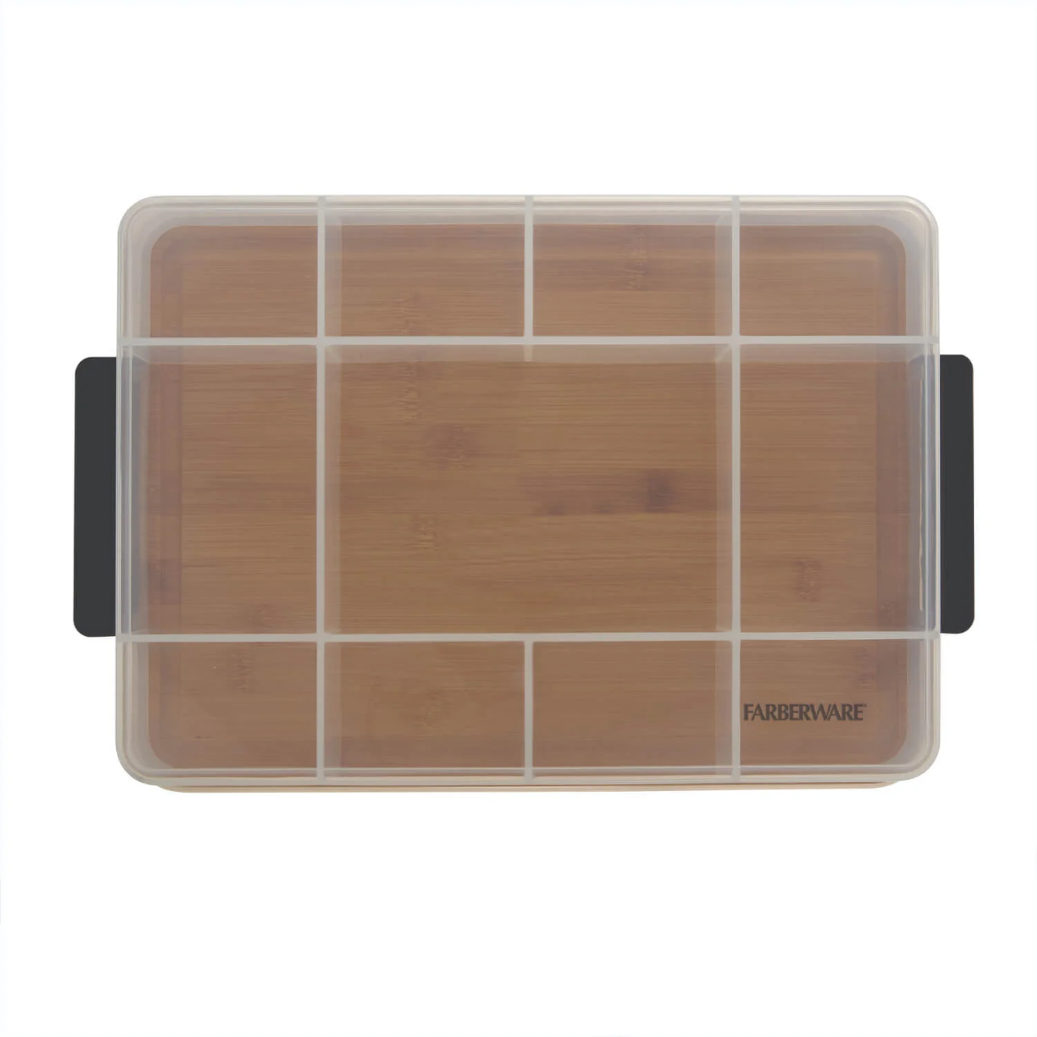 Farberware Build-a-Board 30cm x 40.5cm Snacklebox Bamboo Board with Lid - Large - Image 3