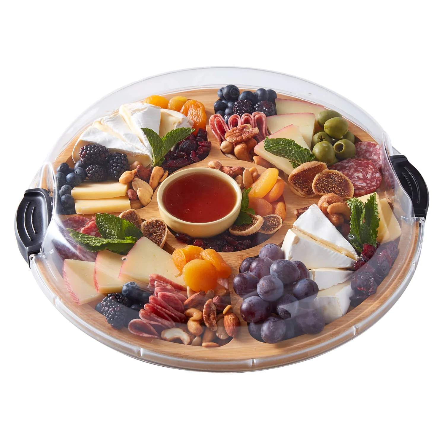 Farberware Build-a-Board 35.5cm Round Divided Serving Board with Lid - Image 5