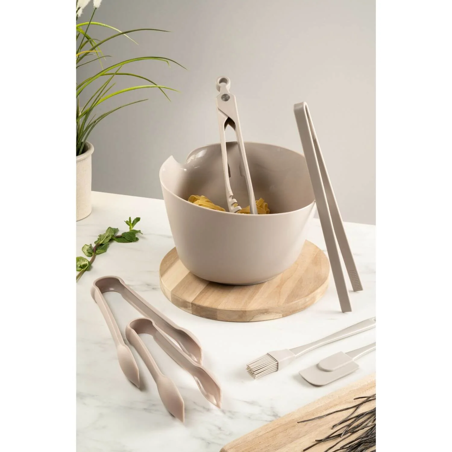 Fusion Twist Pack of 2 Silicone Tongs - Grey - Image 3