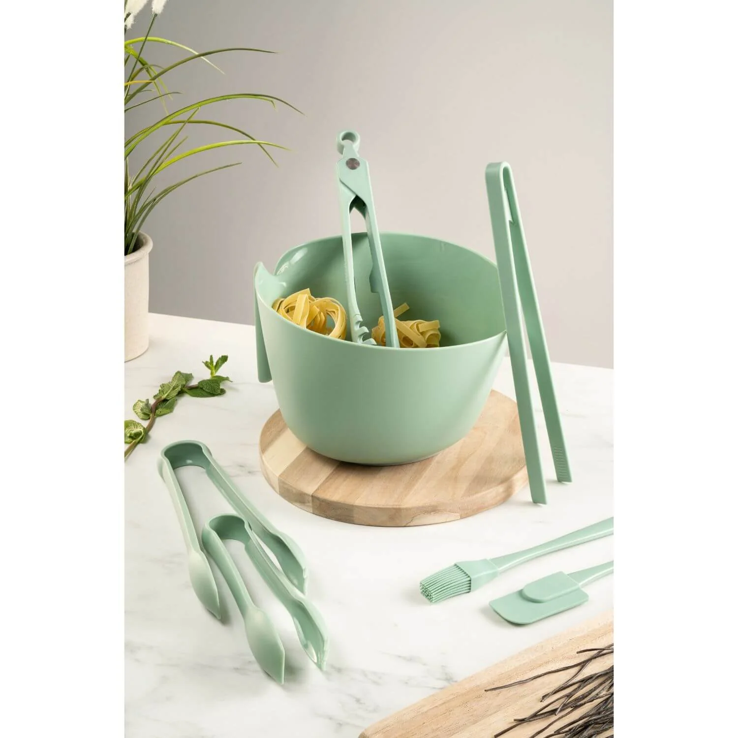 Fusion Twist Pack of 2 Silicone Tongs - Mint - Image 3