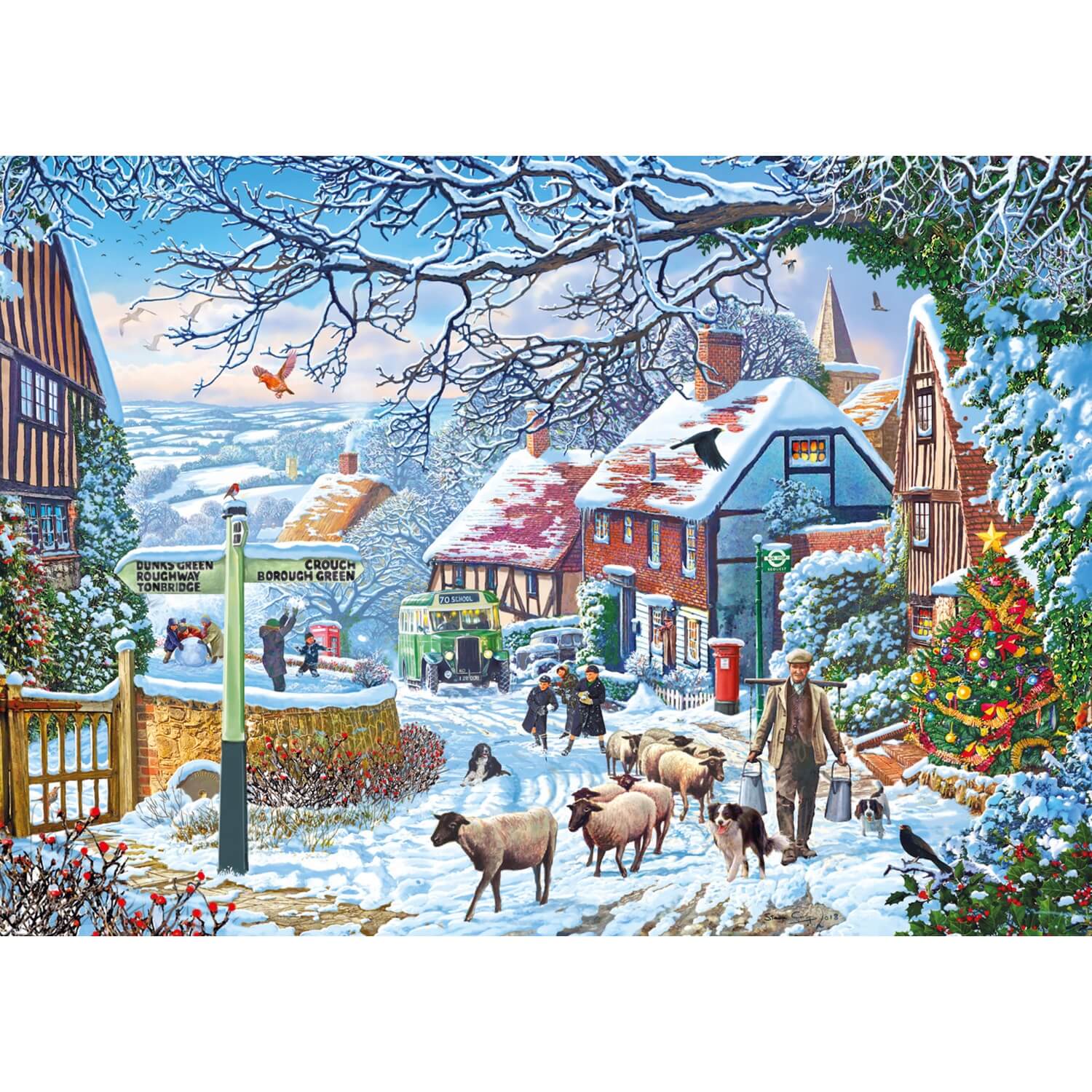 Gibsons 1000 Piece Jigsaw Puzzle - A Winter Stroll