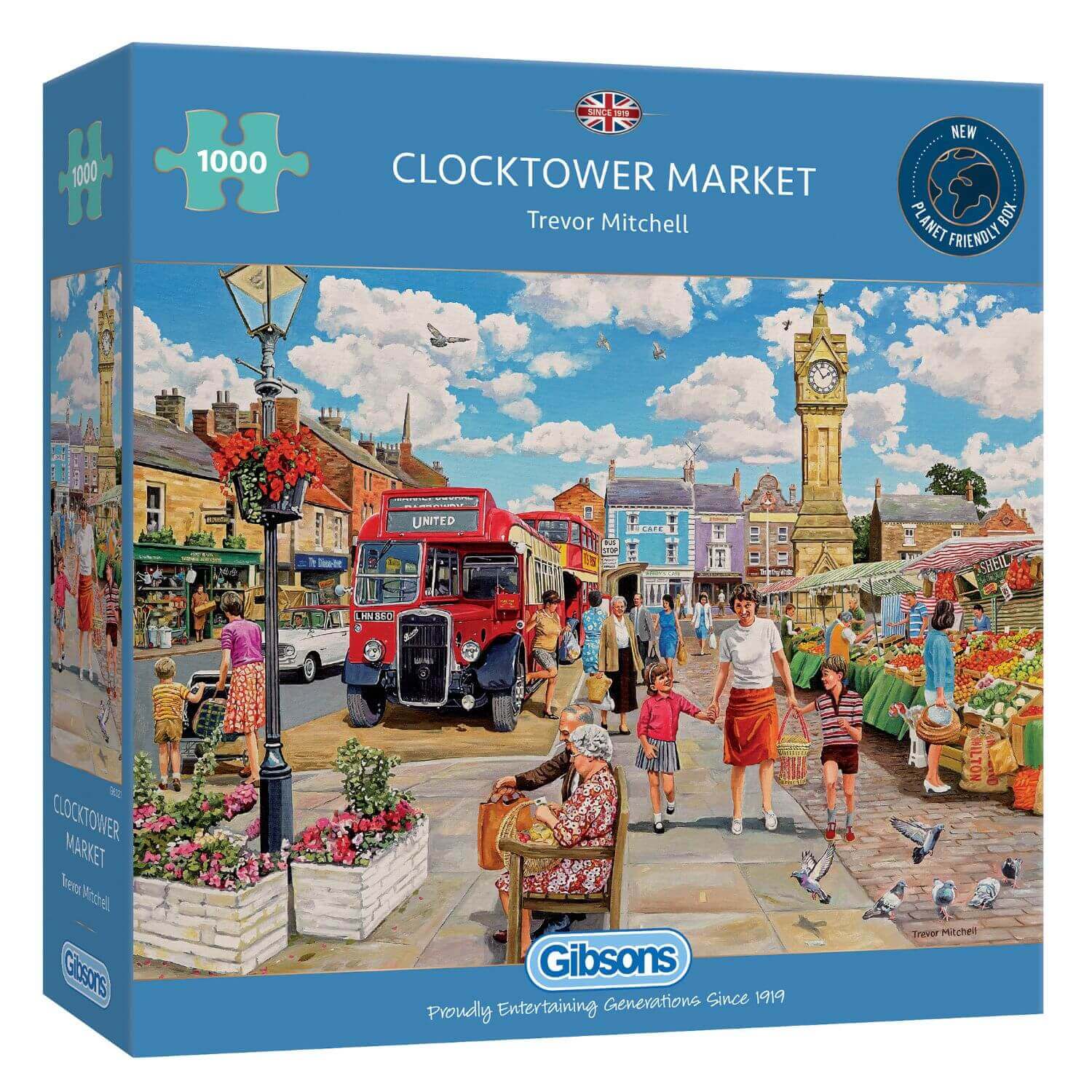 Gibsons 1000 Piece Jigsaw Puzzle - Clocktower Market - Image 2