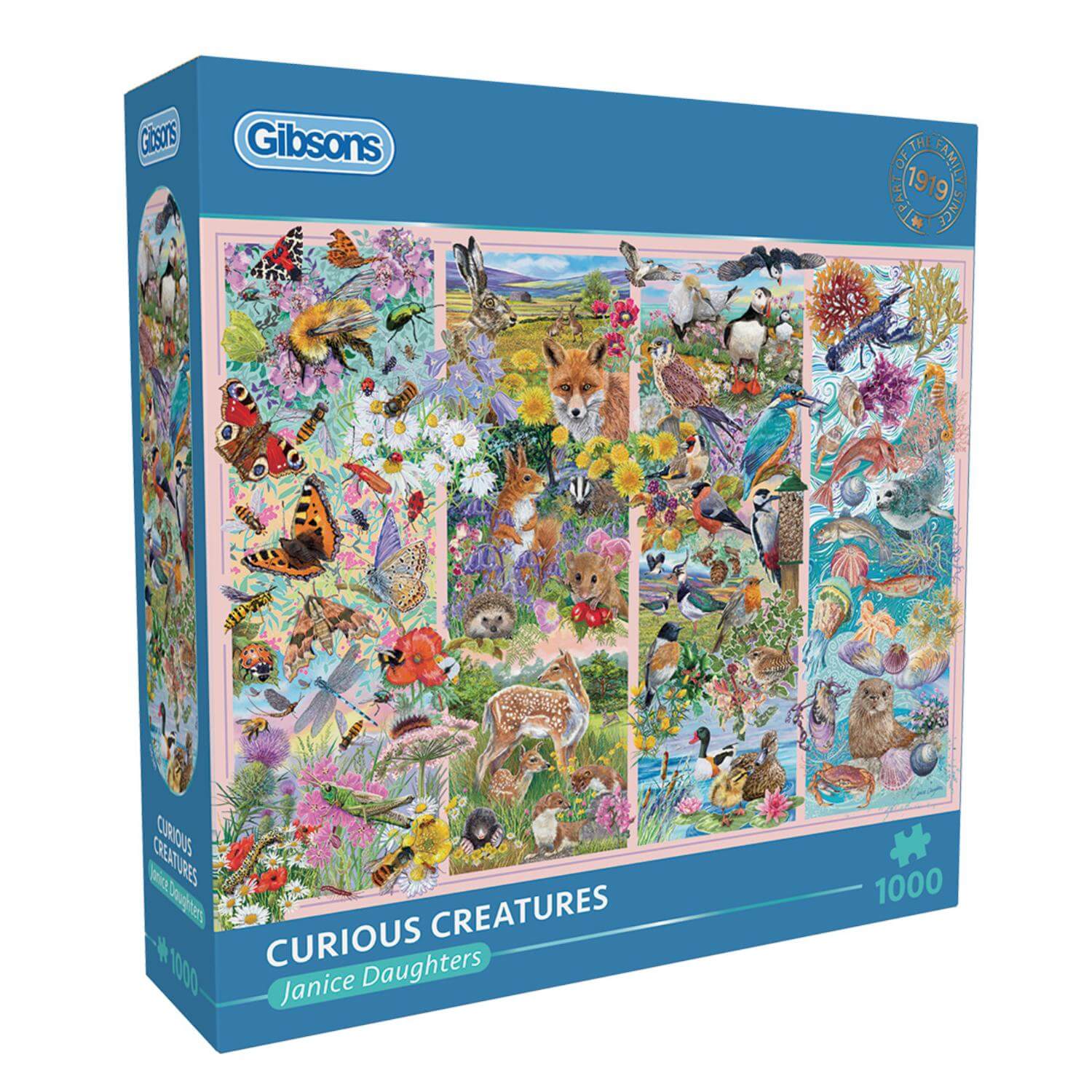 Gibsons 1000 Piece Jigsaw Puzzle - Curious Creatures - Image 2