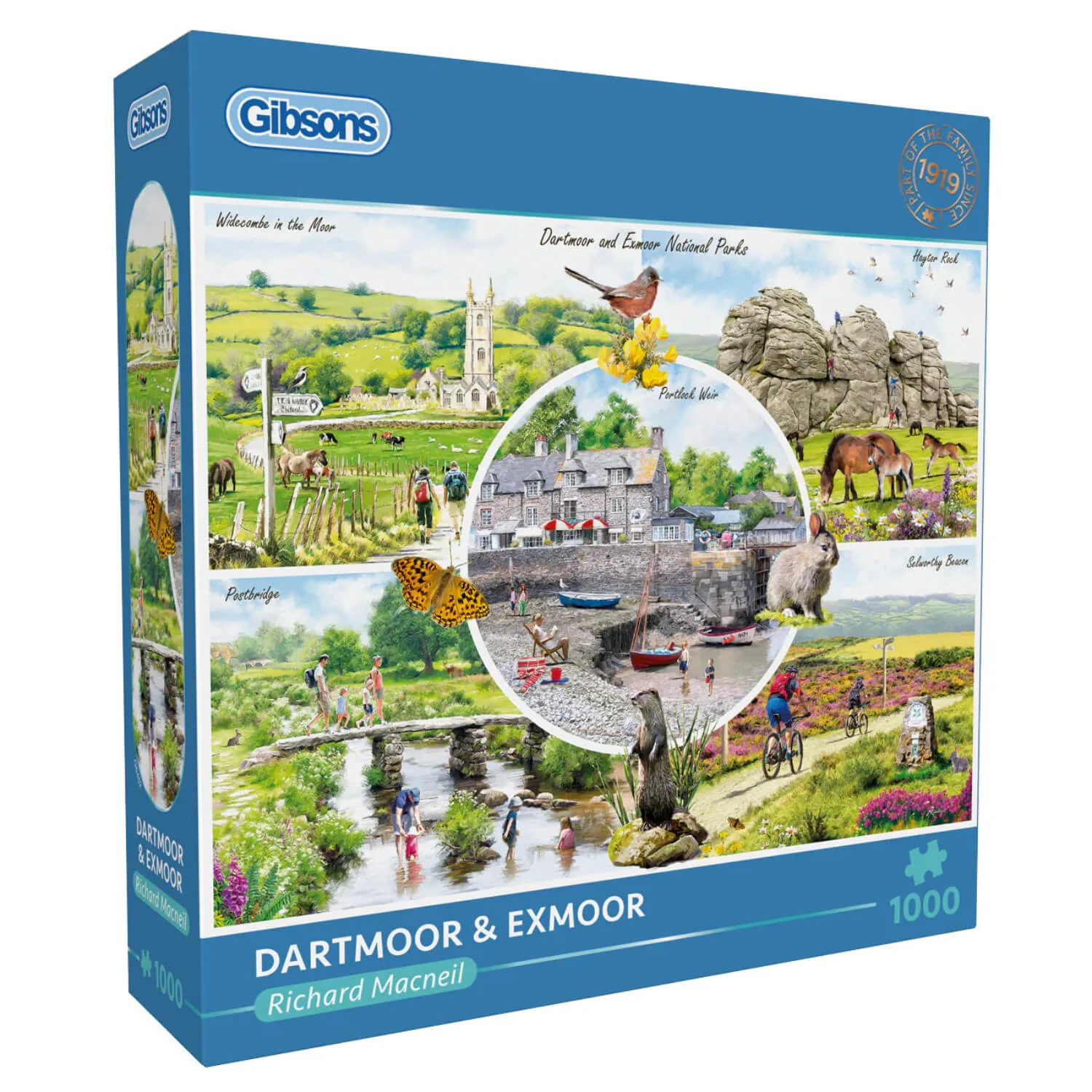 Gibsons 1000 Piece Jigsaw Puzzle - Dartmoor & Exmoor - Image 4