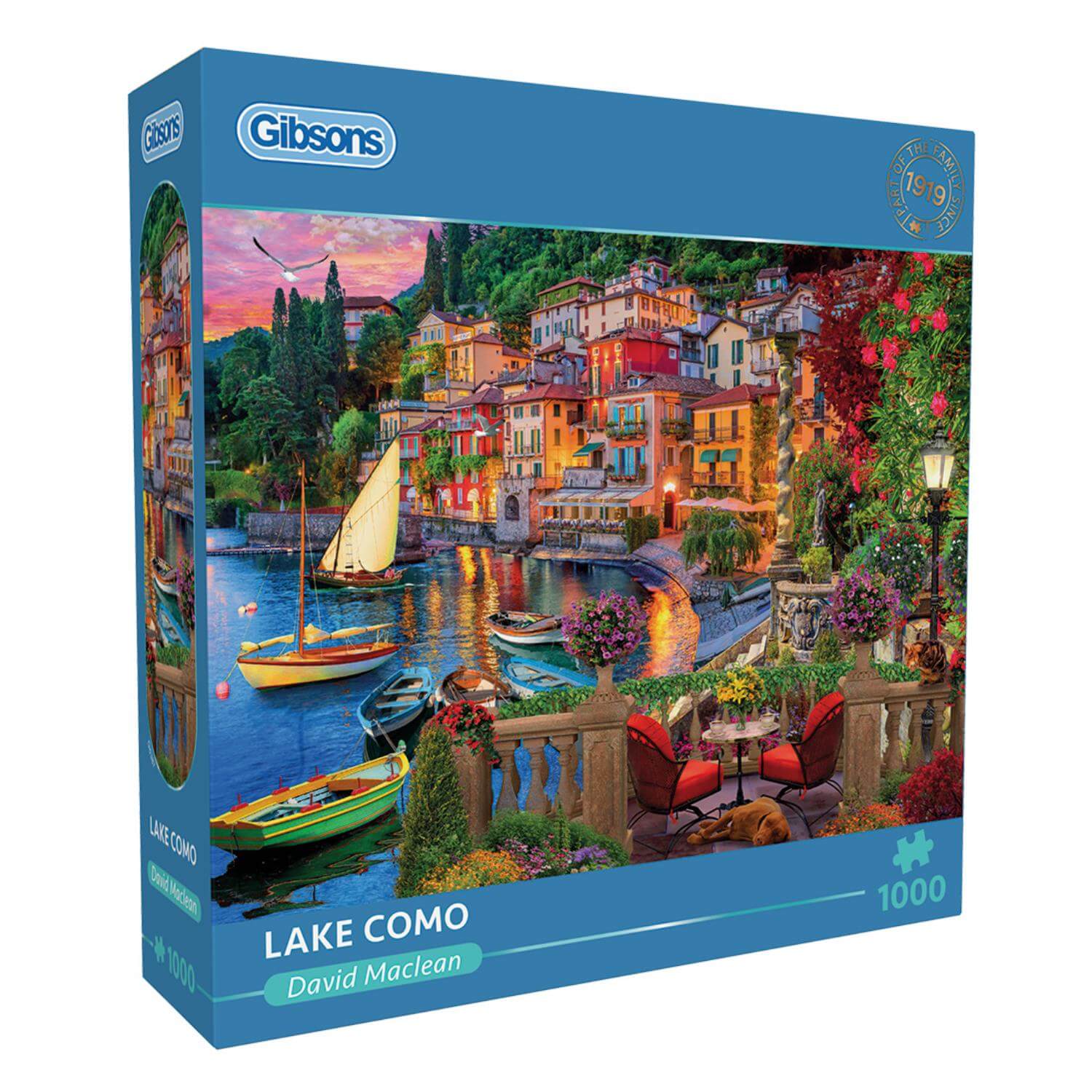 Gibsons 1000 Piece Jigsaw Puzzle - Lake Como - Image 2