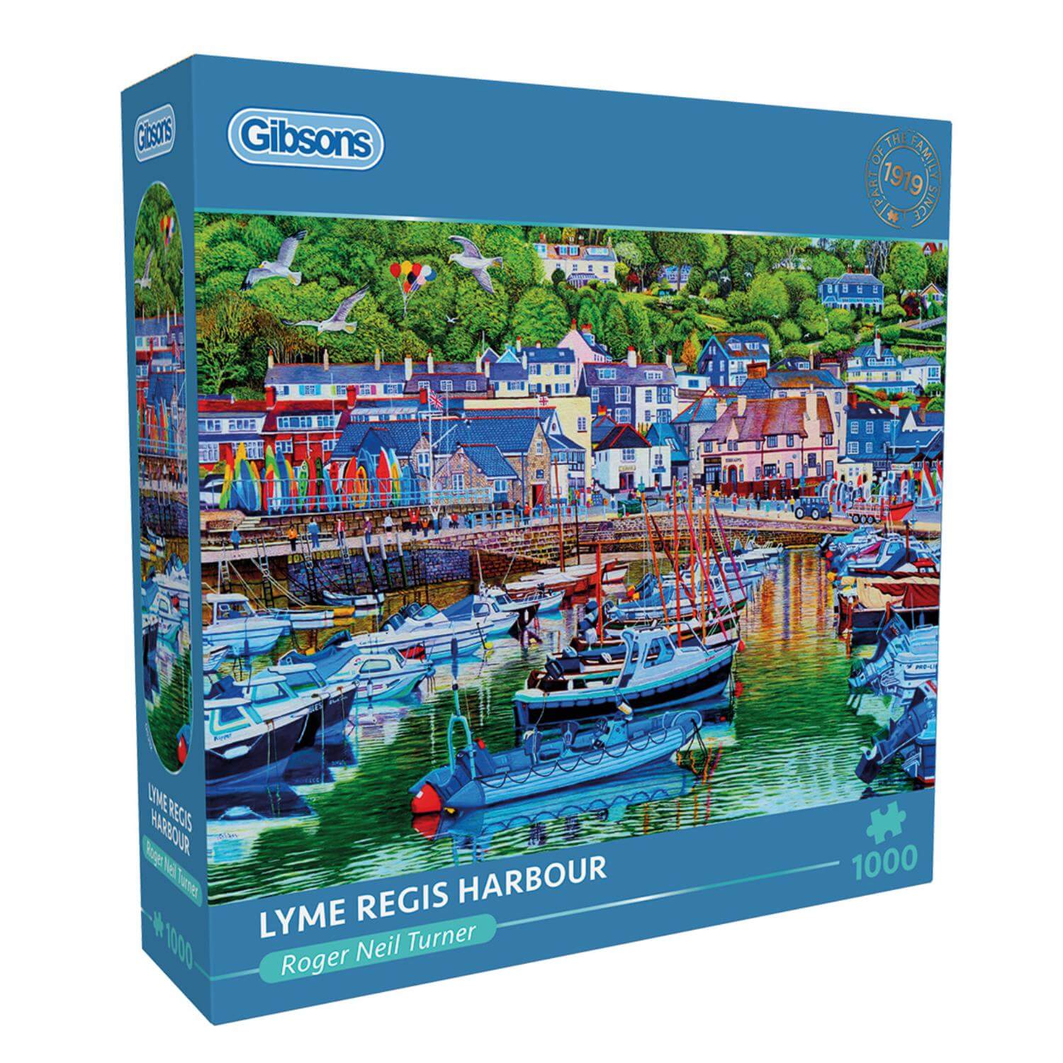 Gibsons 1000 Piece Jigsaw Puzzle - Lyme Regis Harbour - Image 2
