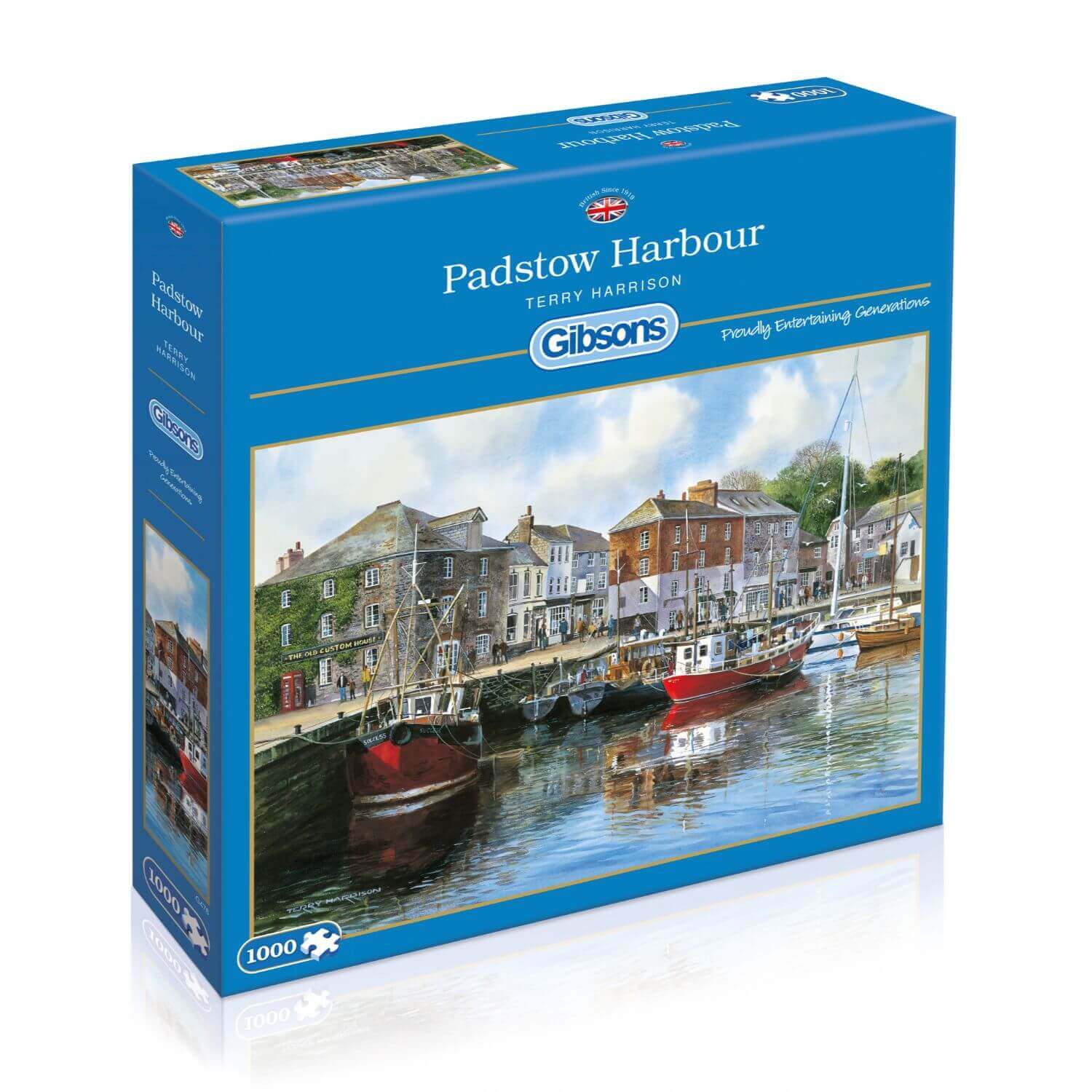 Gibsons 1000 Piece Jigsaw Puzzle - Padstow Harbour - Image 2
