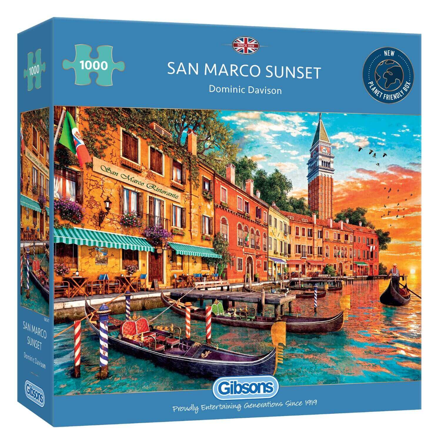 Gibsons 1000 Piece Jigsaw Puzzle - San Marco Sunset - Image 2