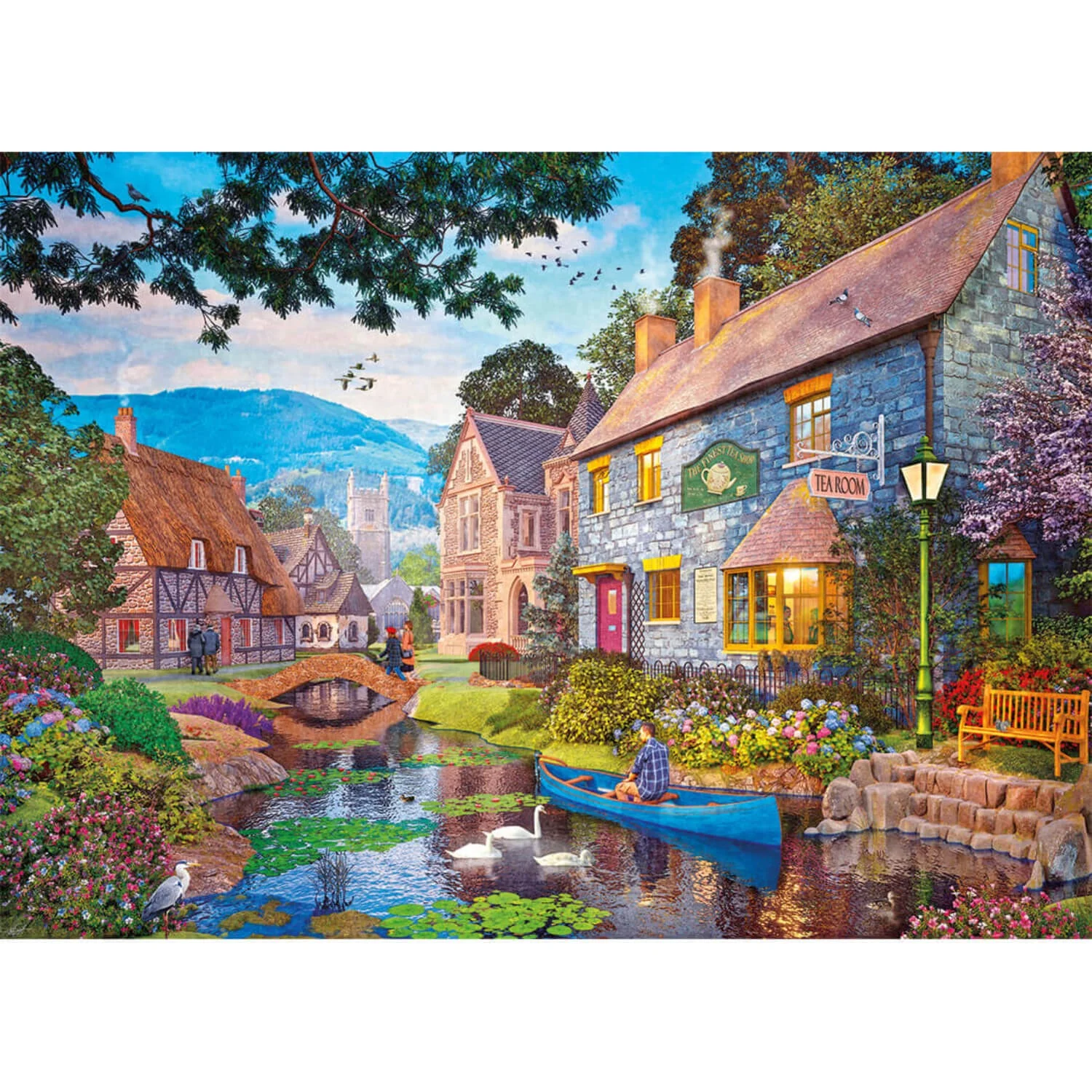Gibsons 1000 Piece Jigsaw Puzzle - Tea On The River