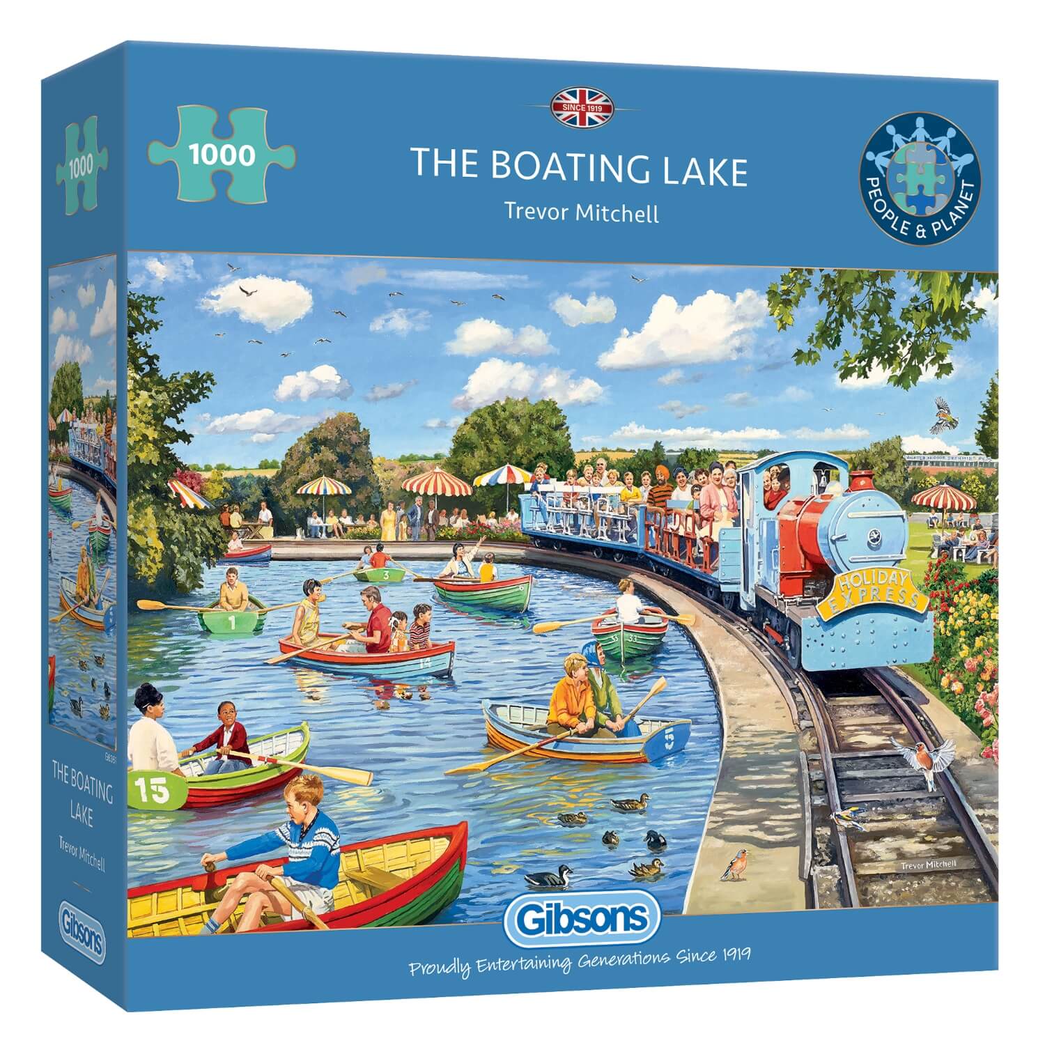 Gibsons 1000 Piece Jigsaw Puzzle - The Boating Lake - Image 2