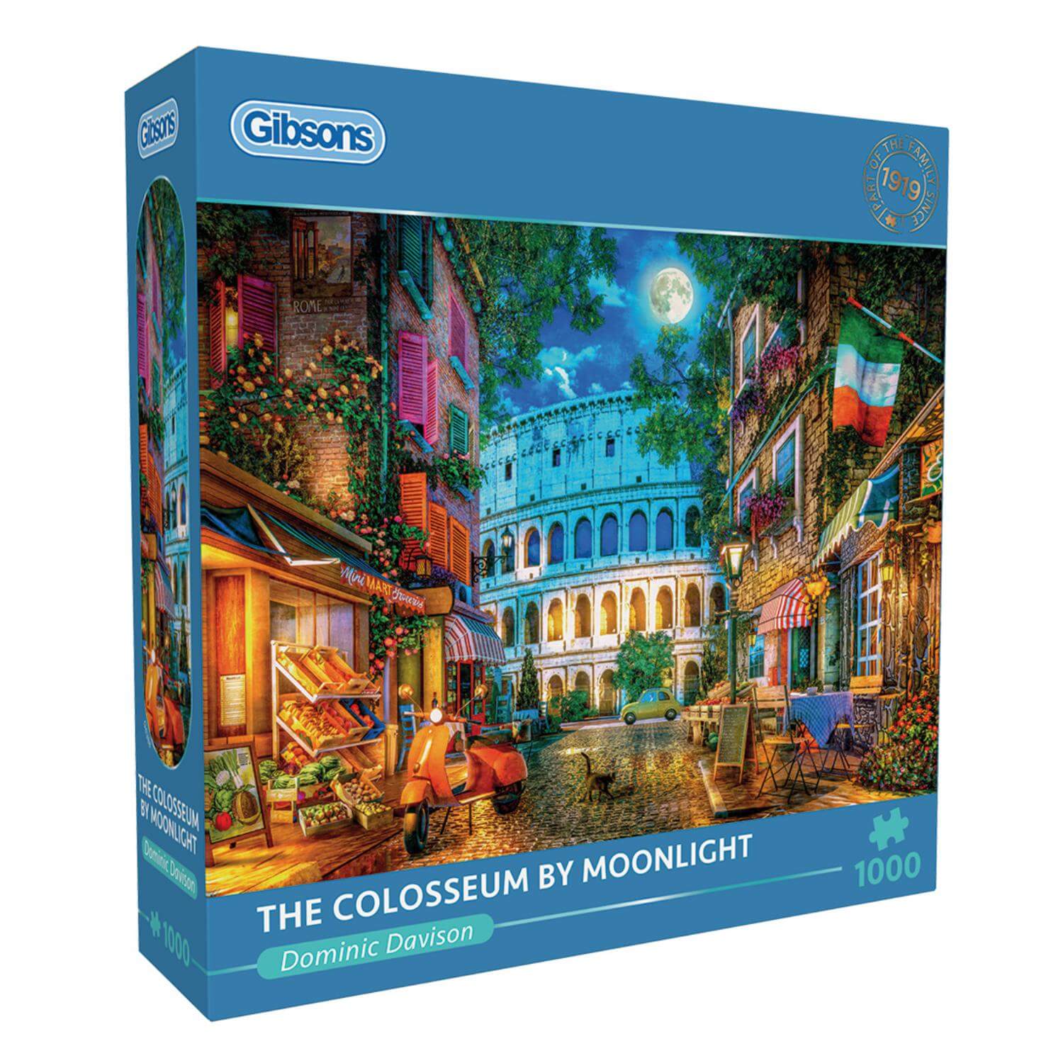 Gibsons 1000 Piece Jigsaw Puzzle - The Colosseum By Moonlight - Image 2