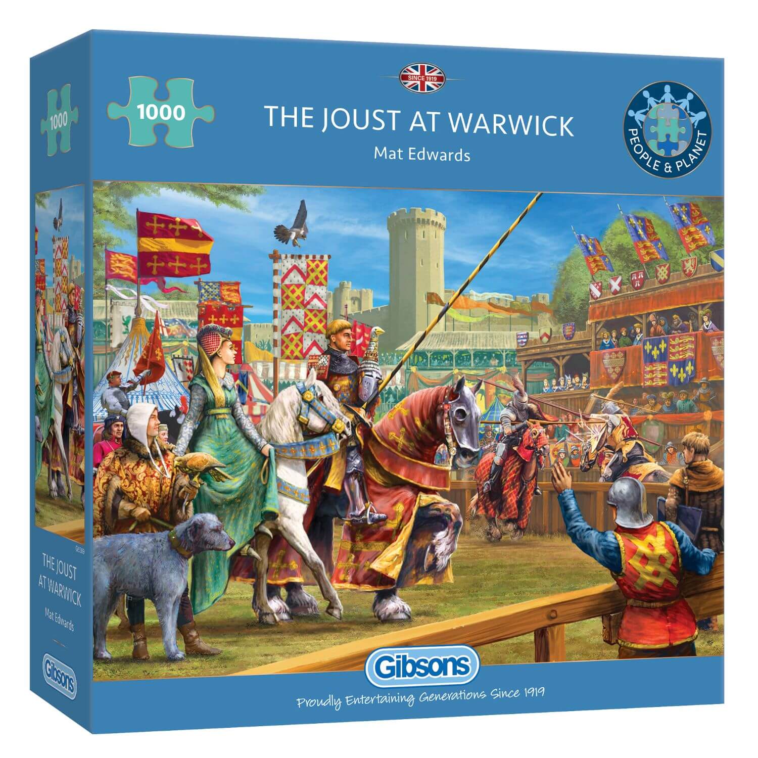 Gibsons 1000 Piece Jigsaw Puzzle - The Joust at Warwick - Image 2